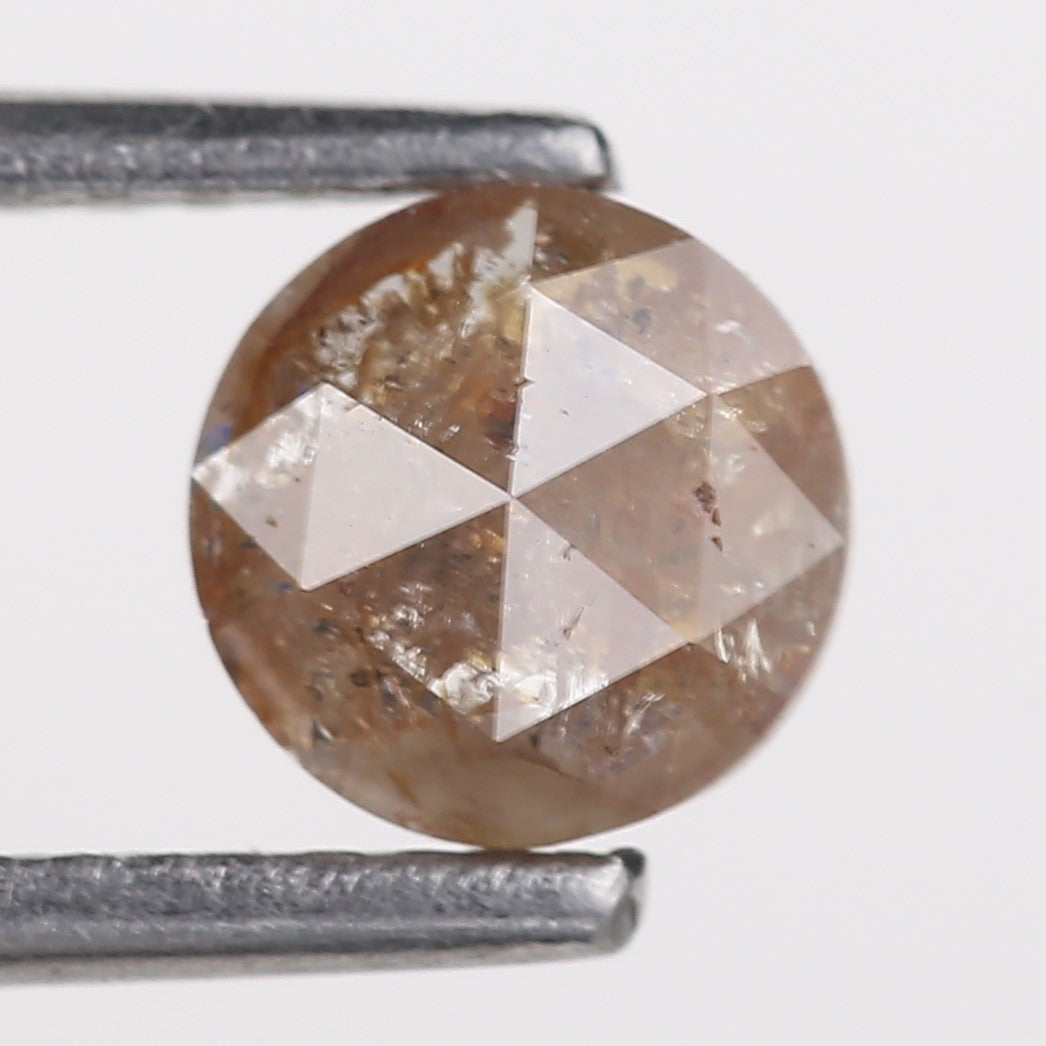 0.60 Carat Natural Salt and Pepper Round Rosecut Rustic Diamond 5.41 MM