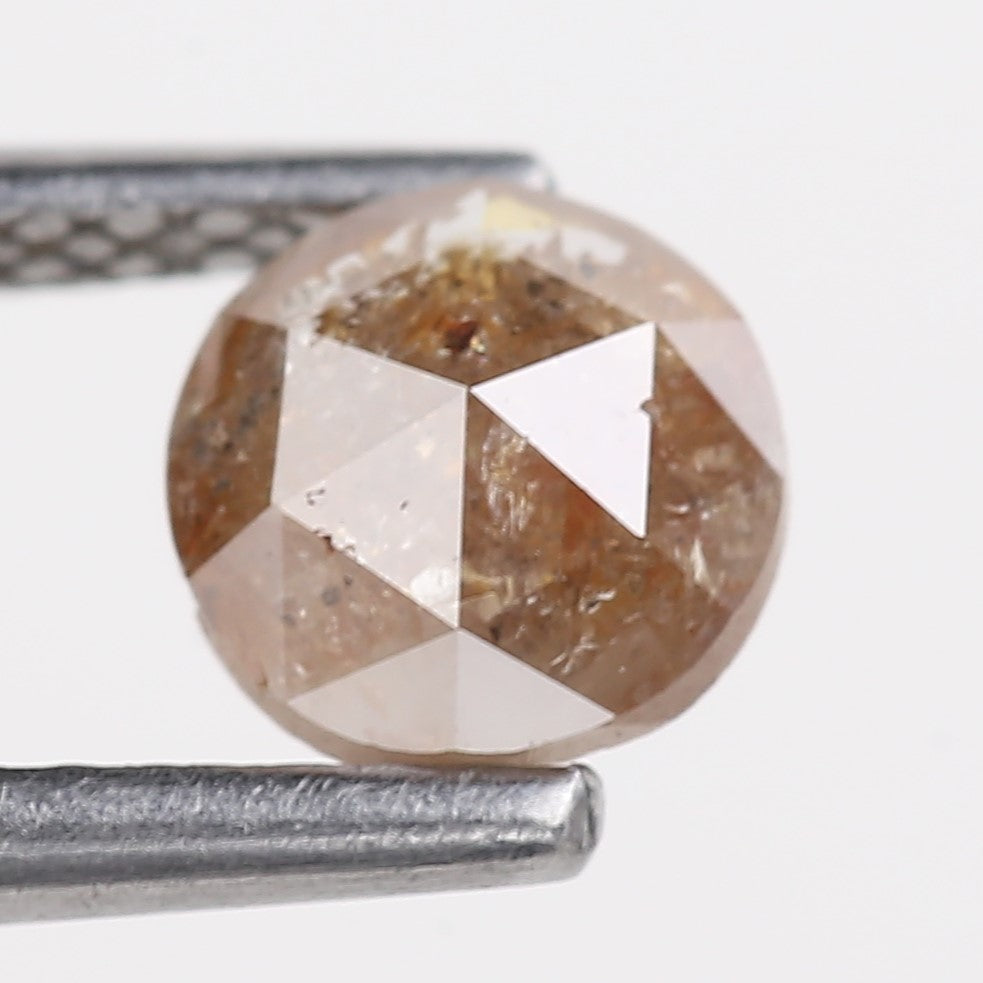 0.60 Carat Natural Salt and Pepper Round Rosecut Rustic Diamond 5.41 MM