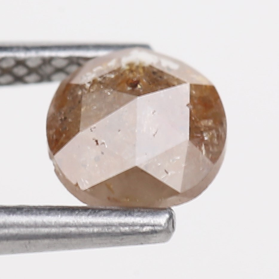 0.60 Carat Natural Salt and Pepper Round Rosecut Rustic Diamond 5.41 MM