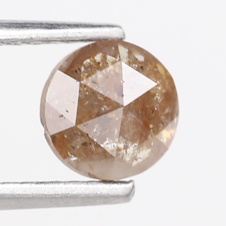 0.60 Carat Natural Salt and Pepper Round Rosecut Rustic Diamond 5.41 MM