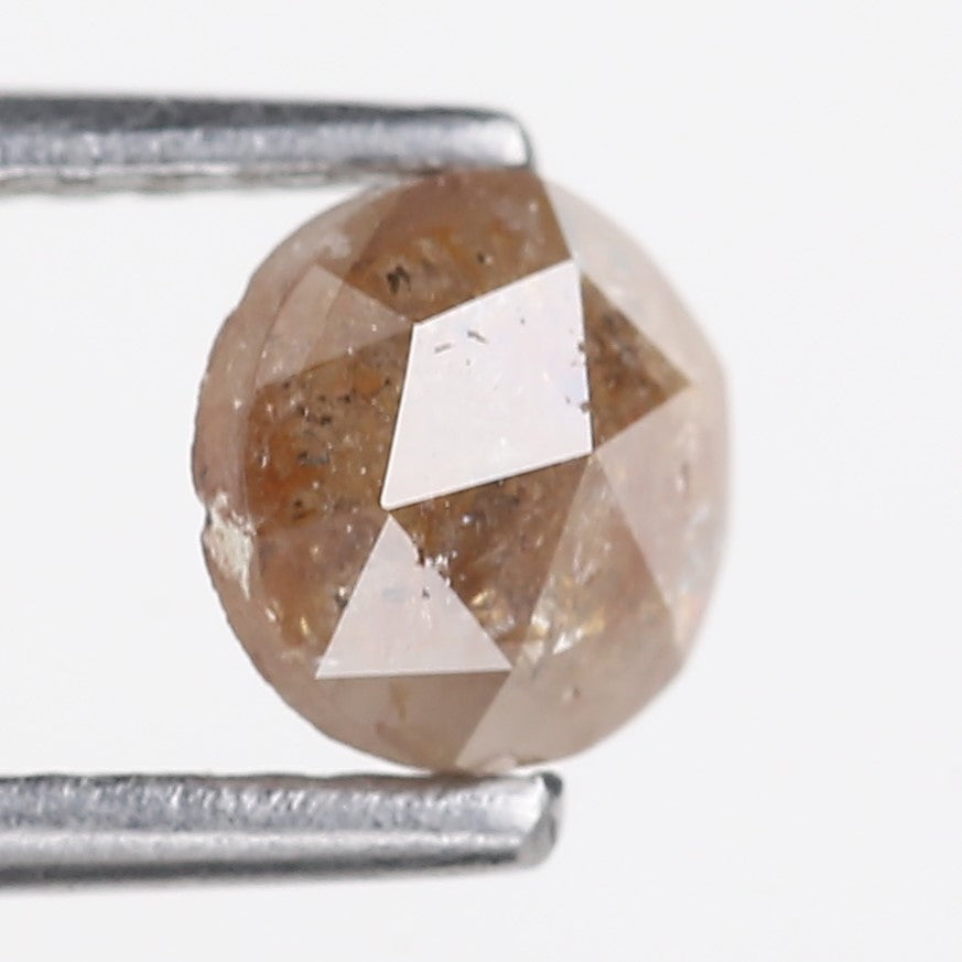 0.60 Carat Natural Salt and Pepper Round Rosecut Rustic Diamond 5.41 MM