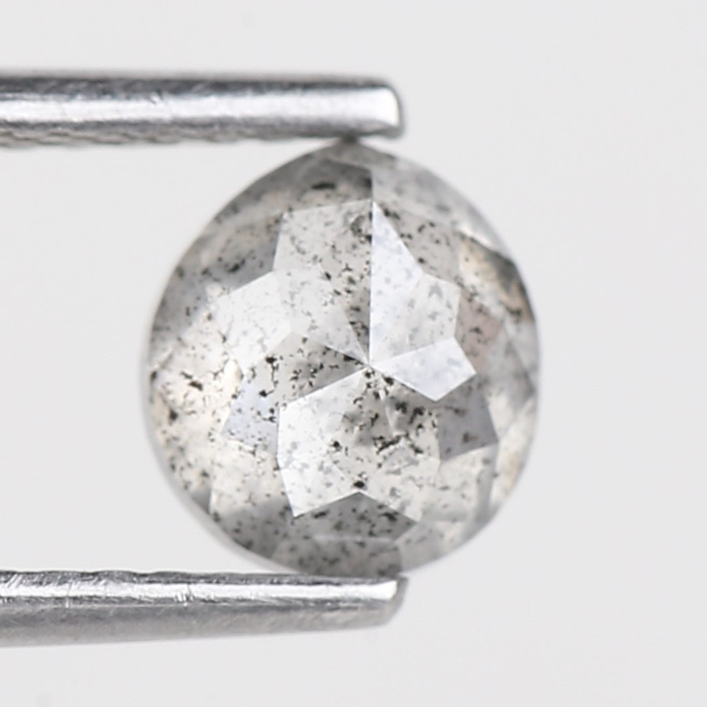 1 Carat Transparent Diamond Tear Drop Salt and Pepper Stone 6.26 MM