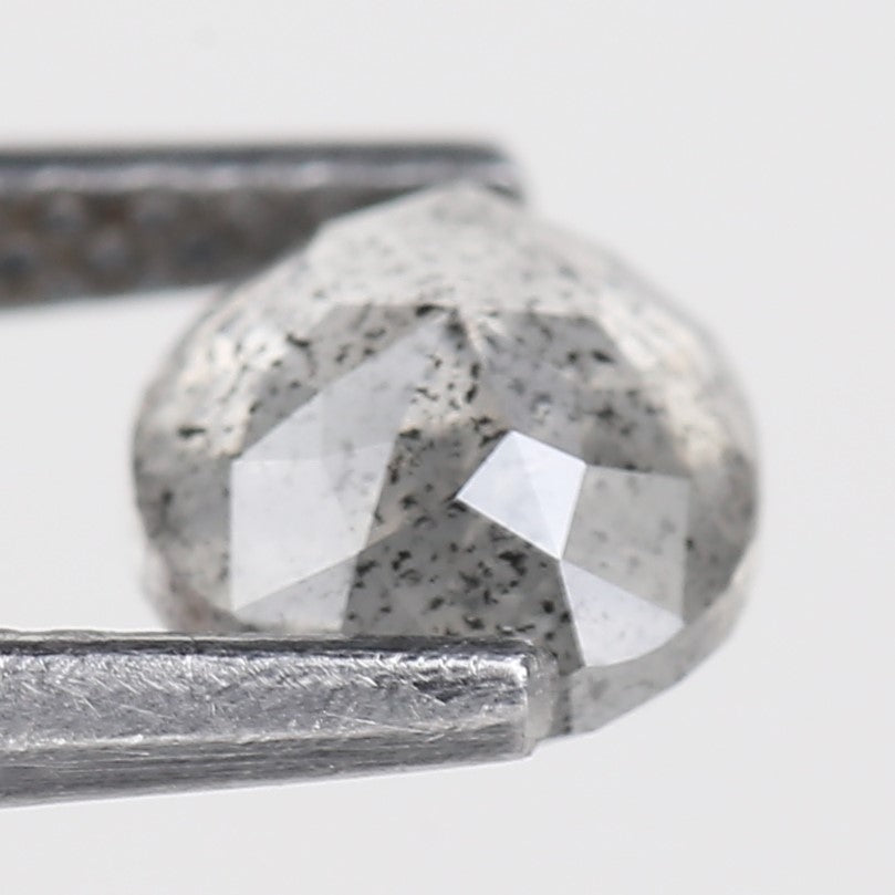 1 Carat Transparent Diamond Tear Drop Salt and Pepper Stone 6.26 MM