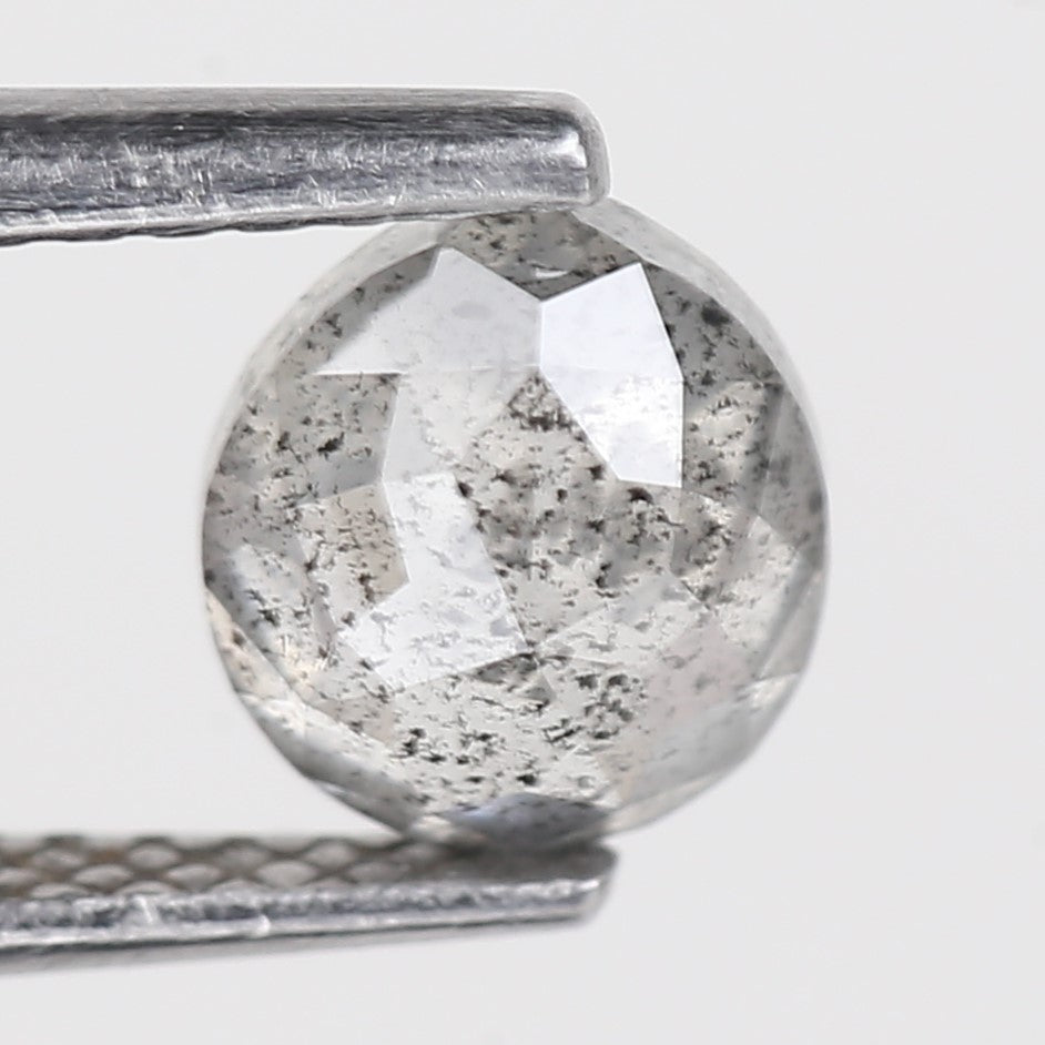 1 Carat Transparent Diamond Tear Drop Salt and Pepper Stone 6.26 MM