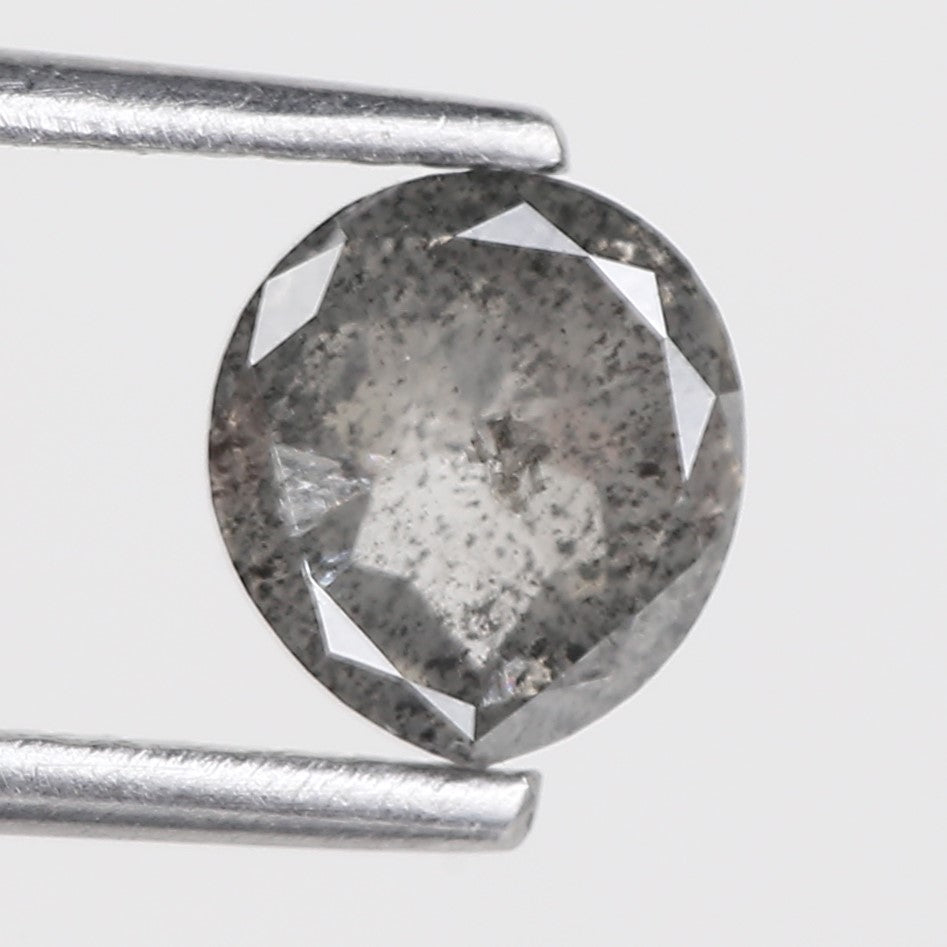 1 Carat Transparent Diamond Tear Drop Salt and Pepper Stone 6.26 MM