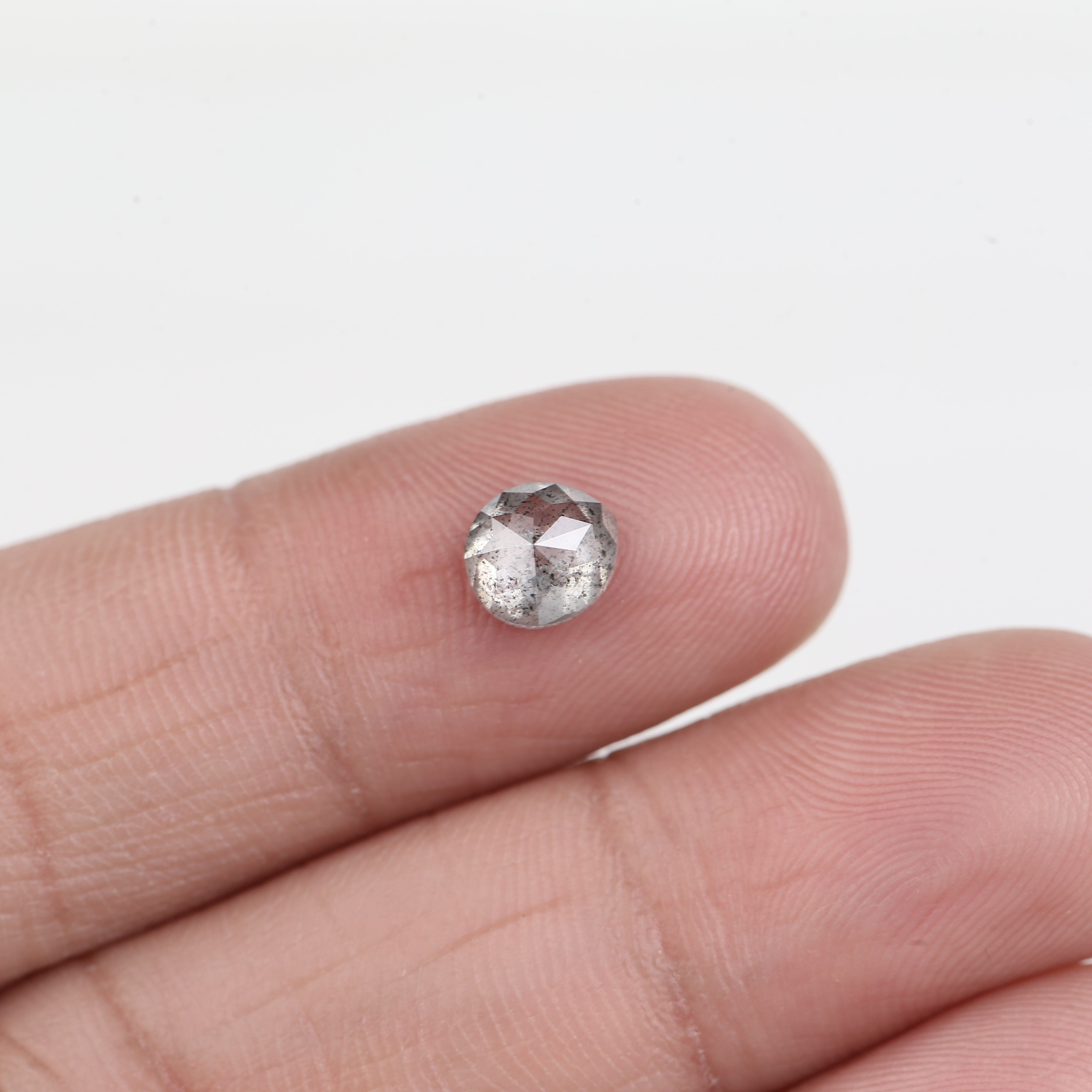 1 Carat Transparent Diamond Tear Drop Salt and Pepper Stone 6.26 MM