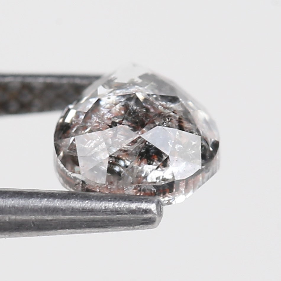 1.14 Carat Pear Shaped Natural Loose Salty Pepper Diamonds 6.30 MM