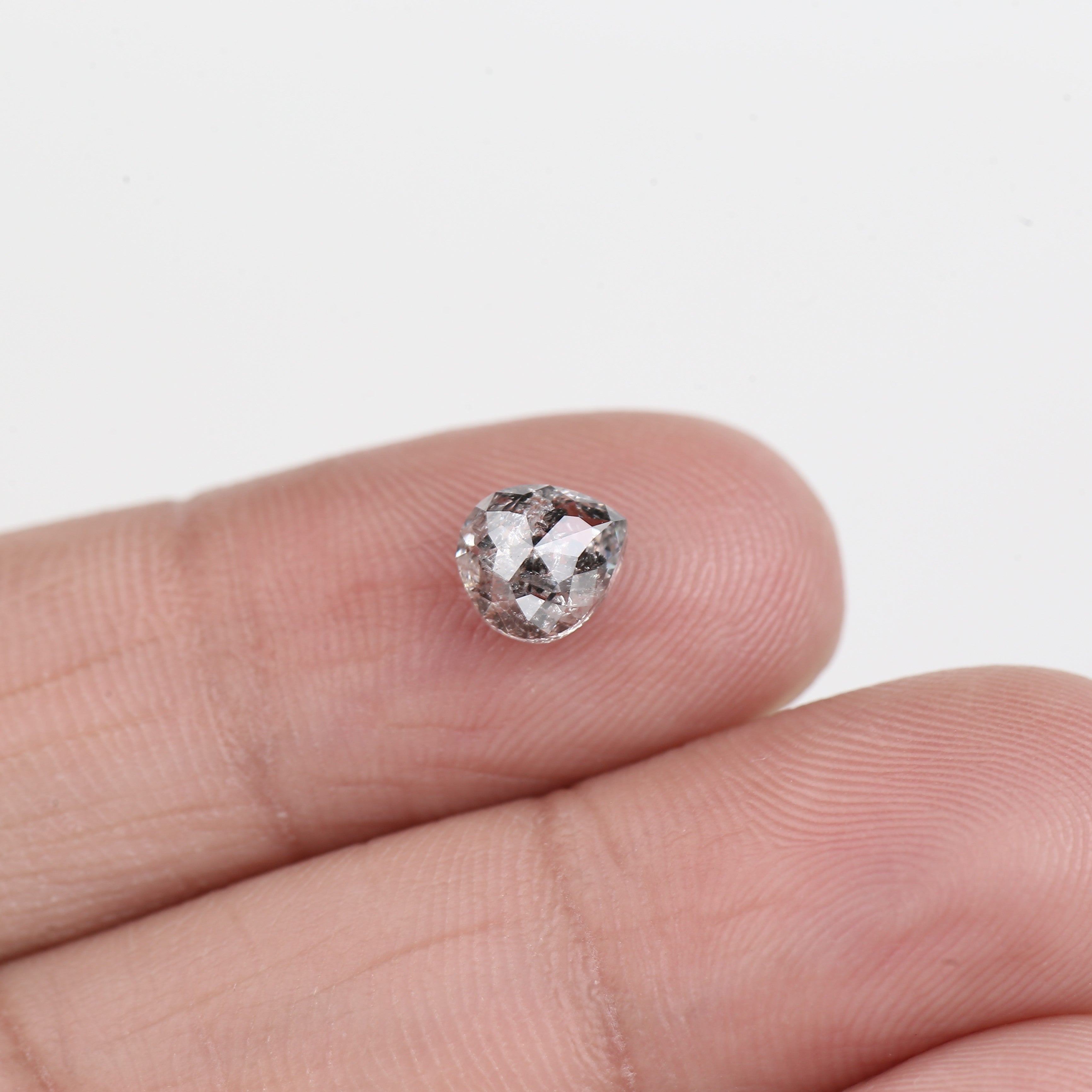 1.14 Carat Pear Shaped Natural Loose Salty Pepper Diamonds 6.30 MM