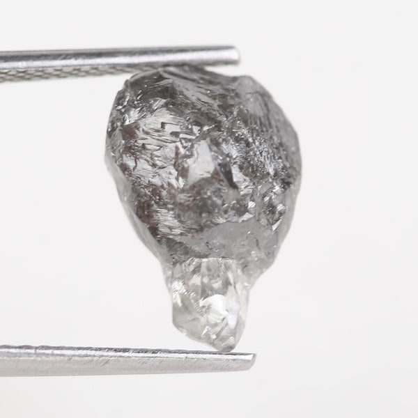 5.49 Carat Natural Rough Uncut Gray Translucent Raw Diamond 12 MM