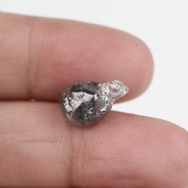 5.49 Carat Natural Rough Uncut Gray Translucent Raw Diamond 12 MM