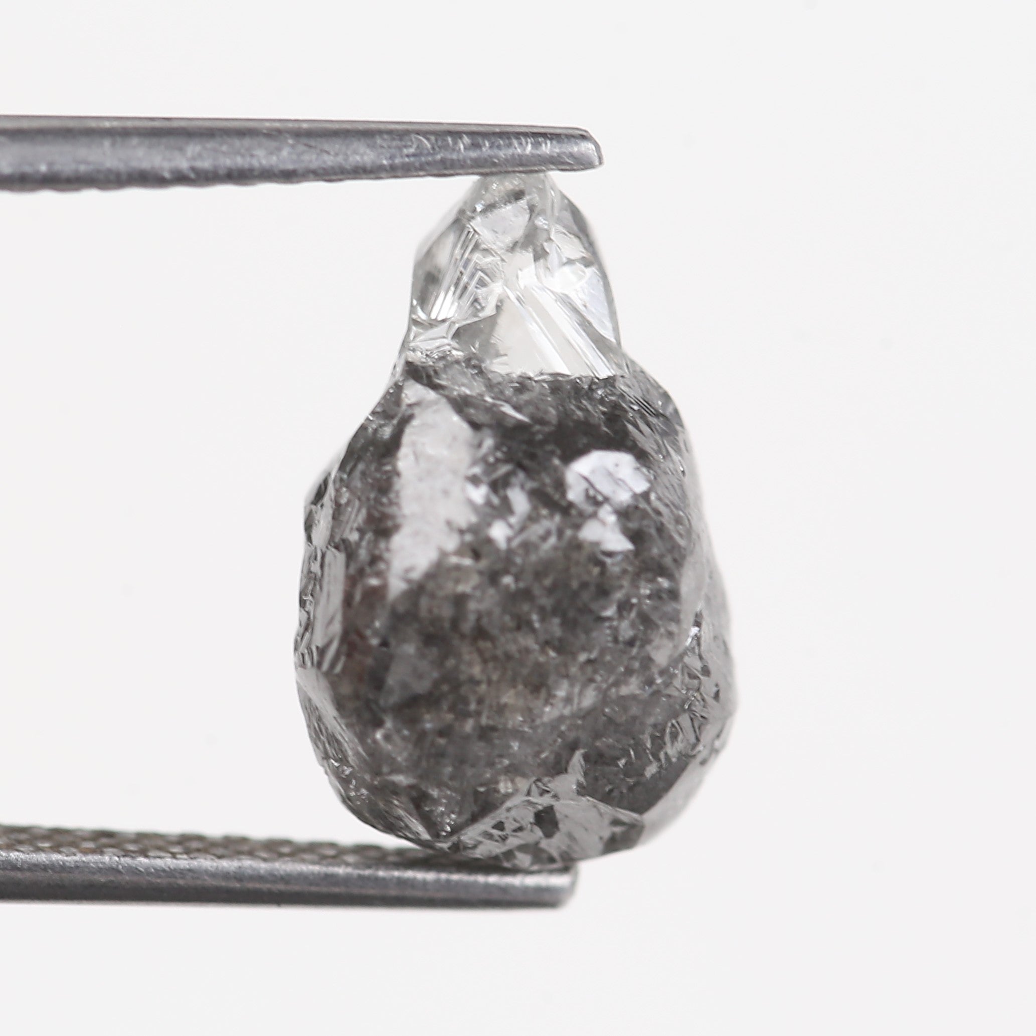 5.49 Carat Natural Rough Uncut Gray Translucent Raw Diamond 12 MM