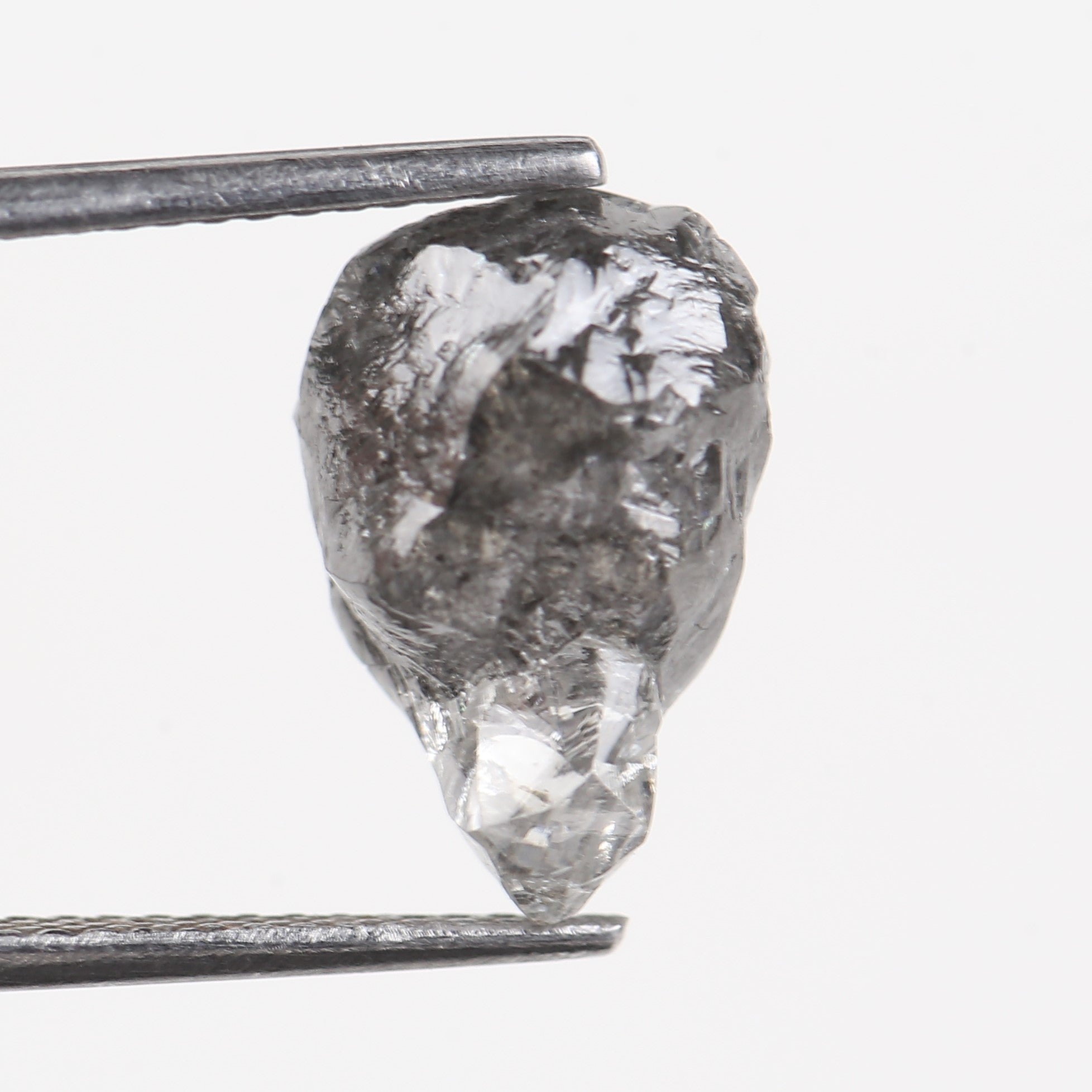 5.49 Carat Natural Rough Uncut Gray Translucent Raw Diamond 12 MM