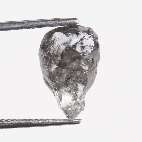 5.49 Carat Natural Rough Uncut Gray Translucent Raw Diamond 12 MM