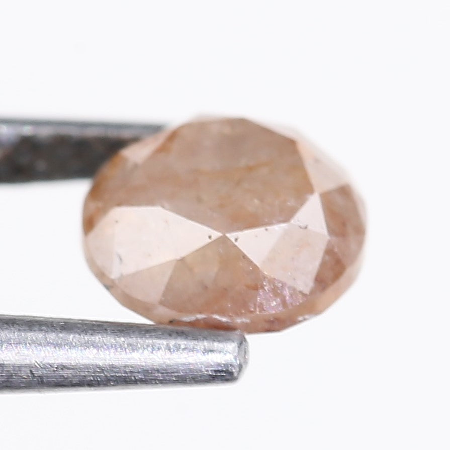 1.17 Carat Natural Salt And Pepper Round Cut Orange Diamond 5.90 MM