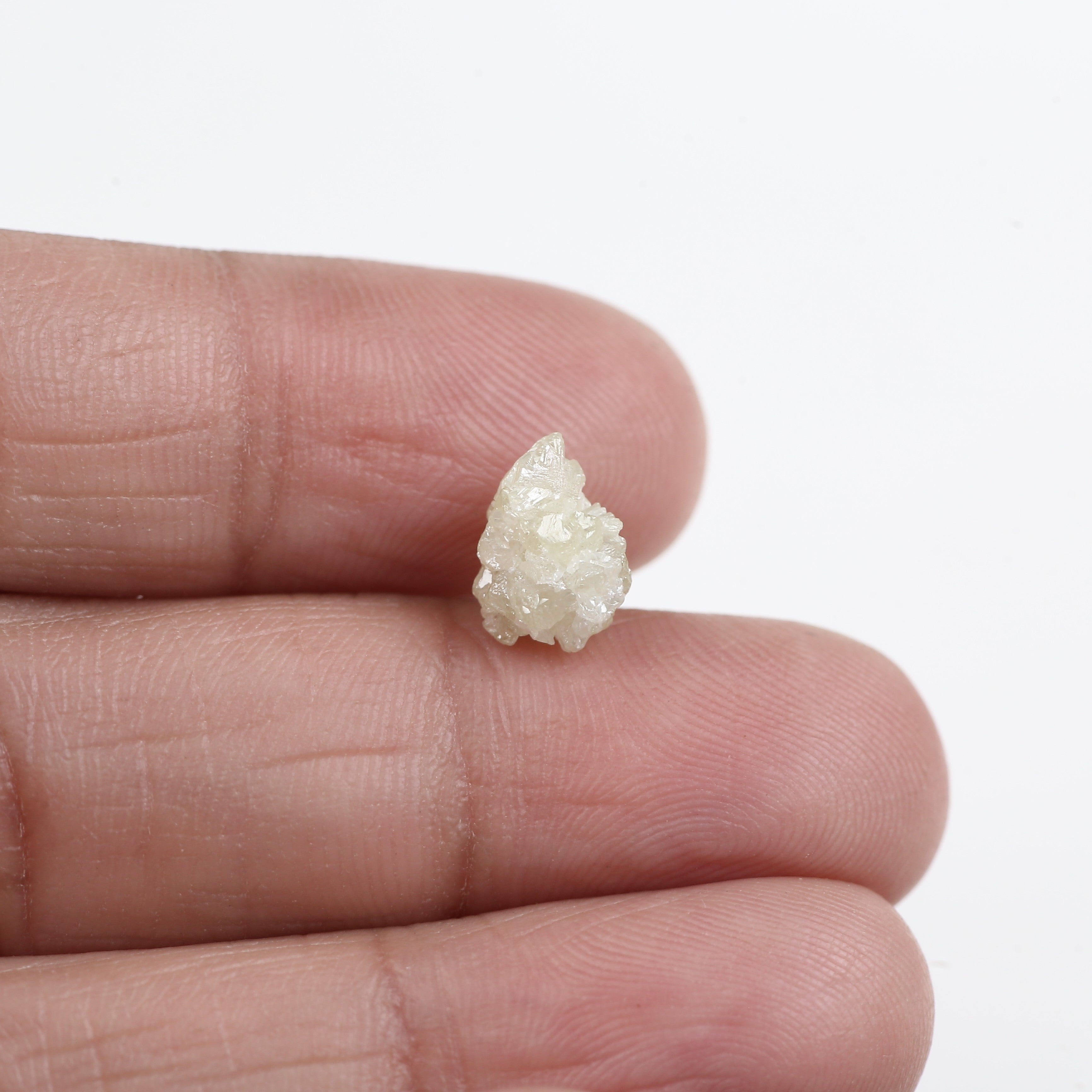 2.68 Carat Natural Rough Uncut Raw White Diamond 9.45 MM