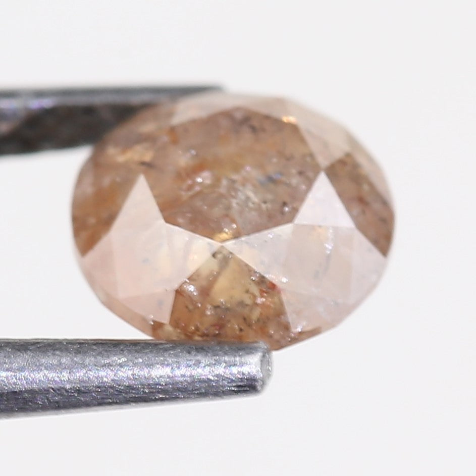 1.34 Carat Natural Salt And Pepper Round Orange Diamond For Solitaire Ring