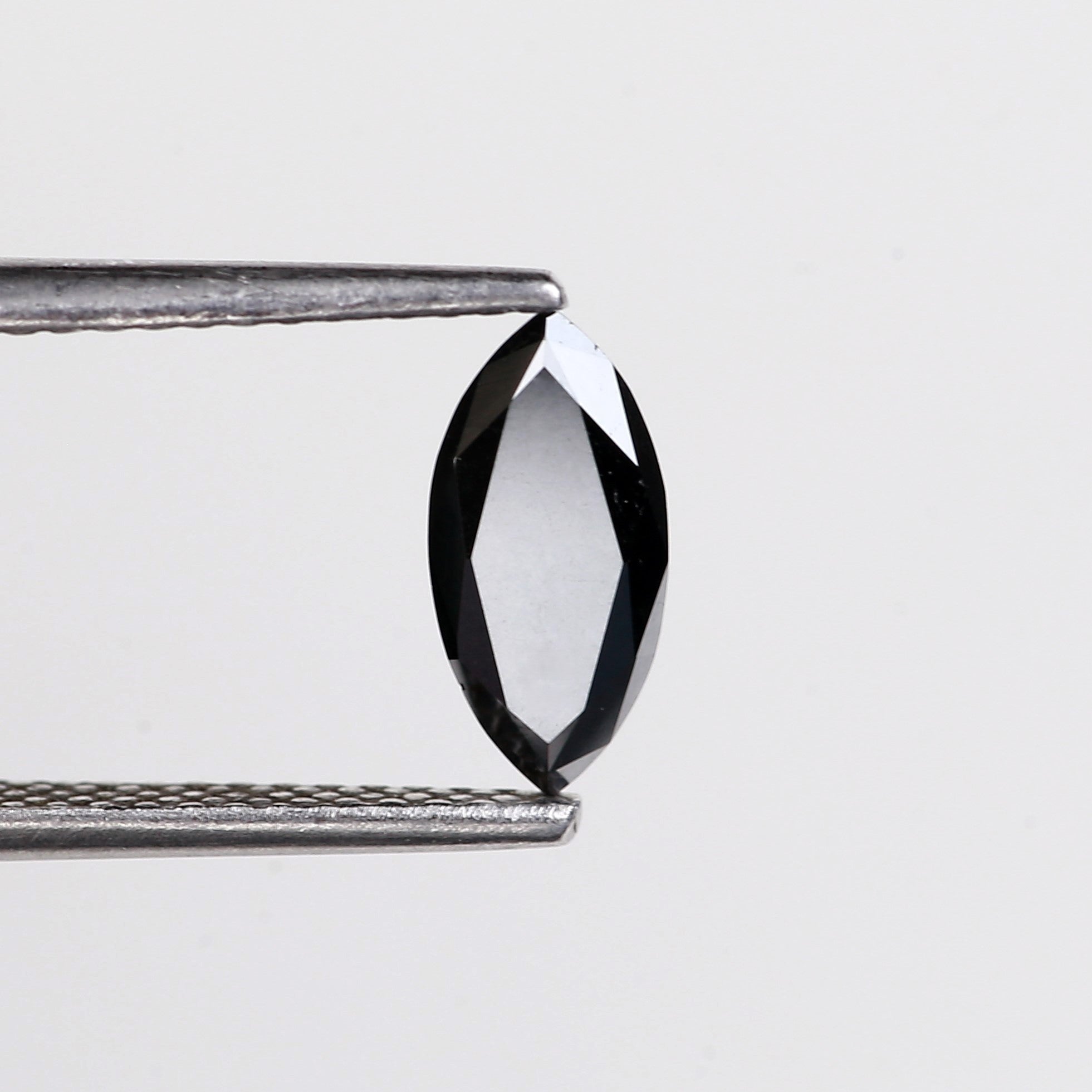 0.57 Carat Natural Marquise Cut Black Diamond For Engagement Ring