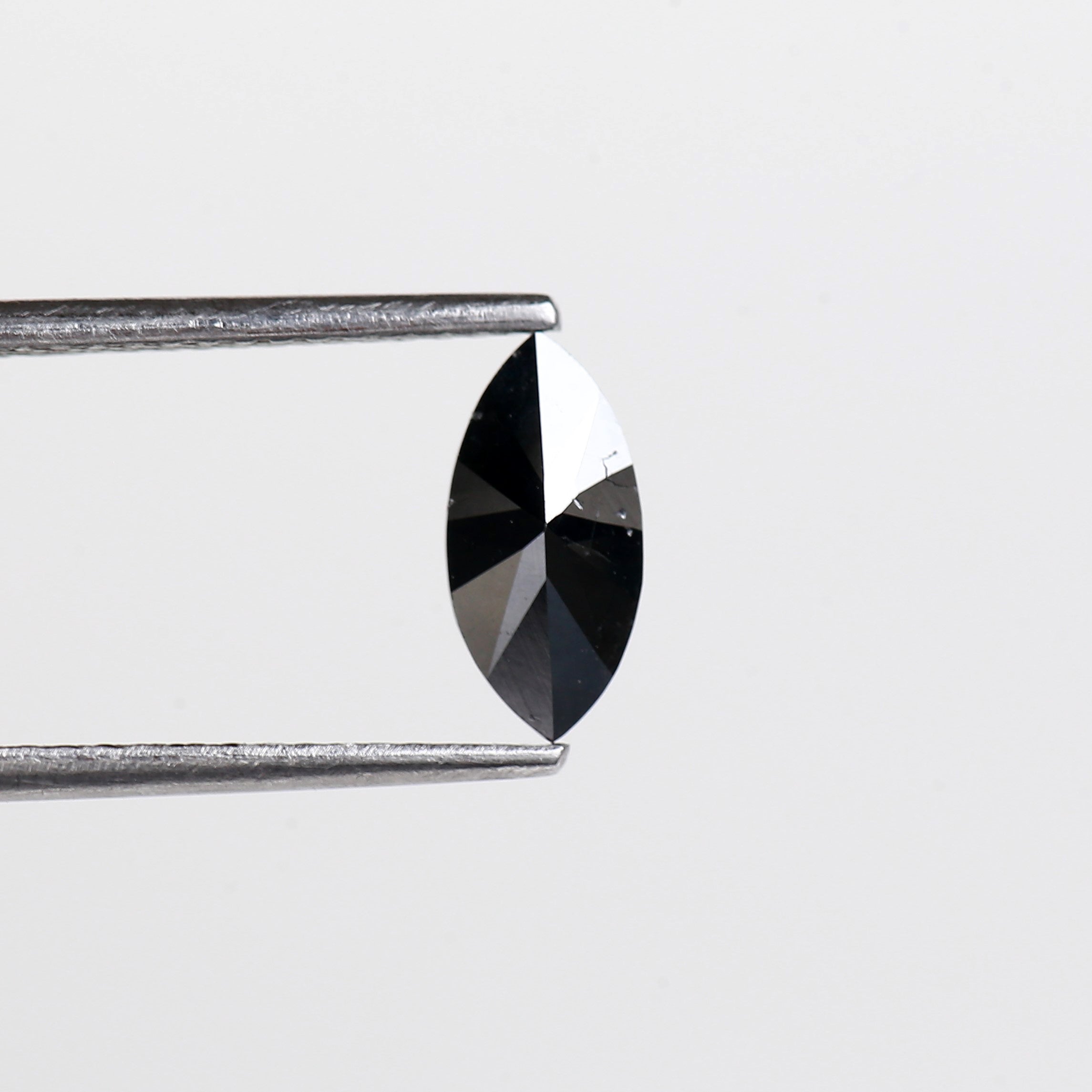 0.57 Carat Natural Marquise Cut Black Diamond For Engagement Ring