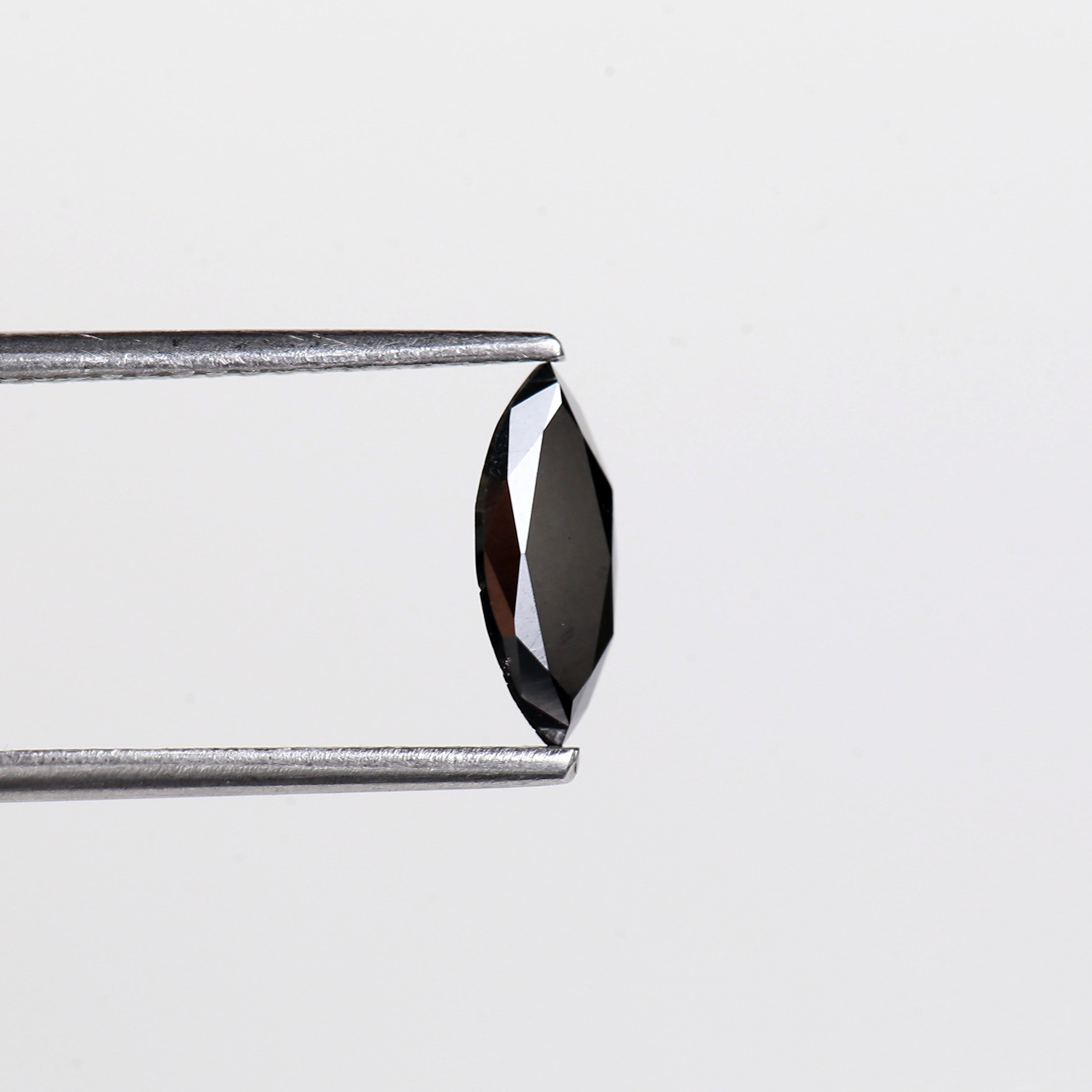 0.57 Carat Natural Marquise Cut Black Diamond For Engagement Ring
