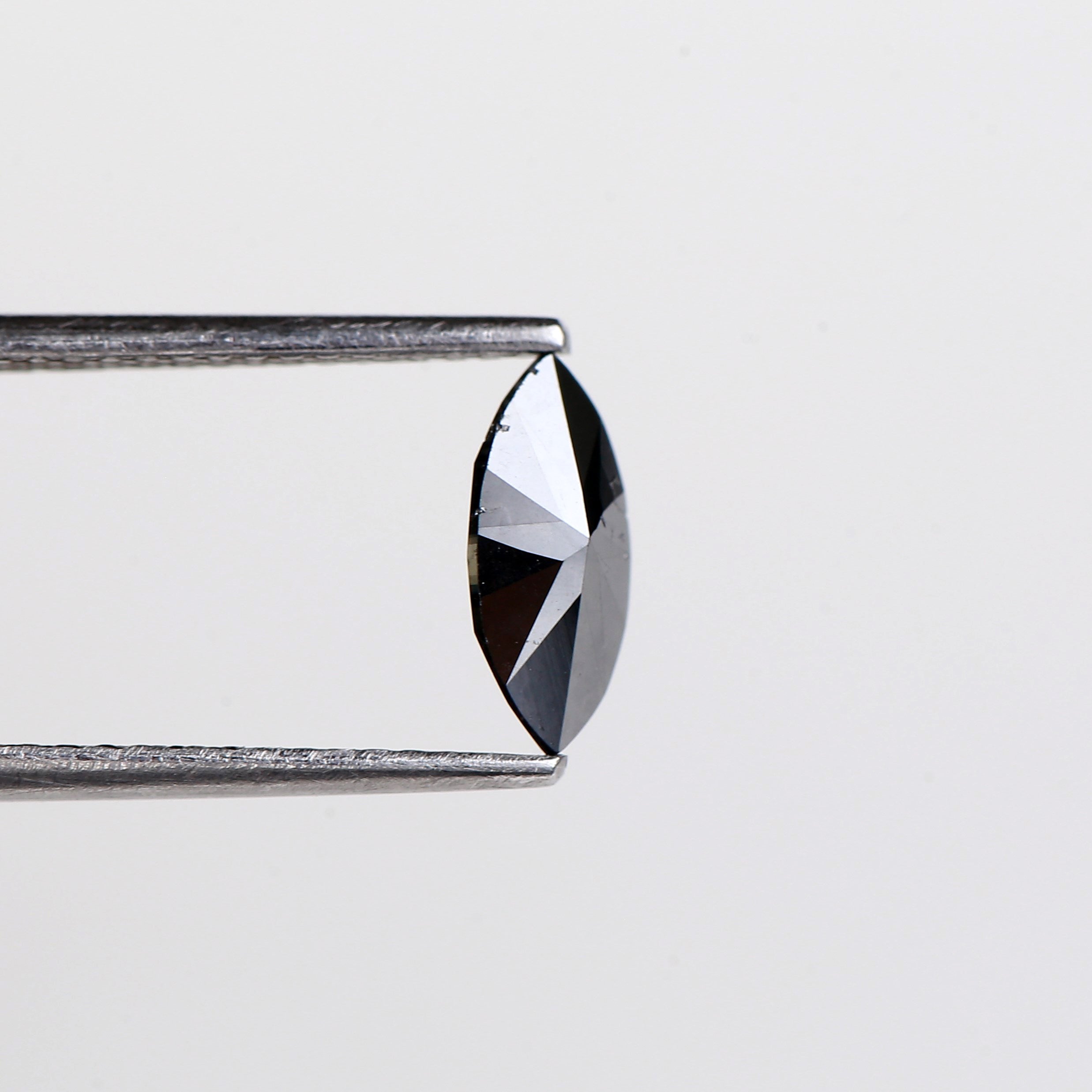 0.57 Carat Natural Marquise Cut Black Diamond For Engagement Ring
