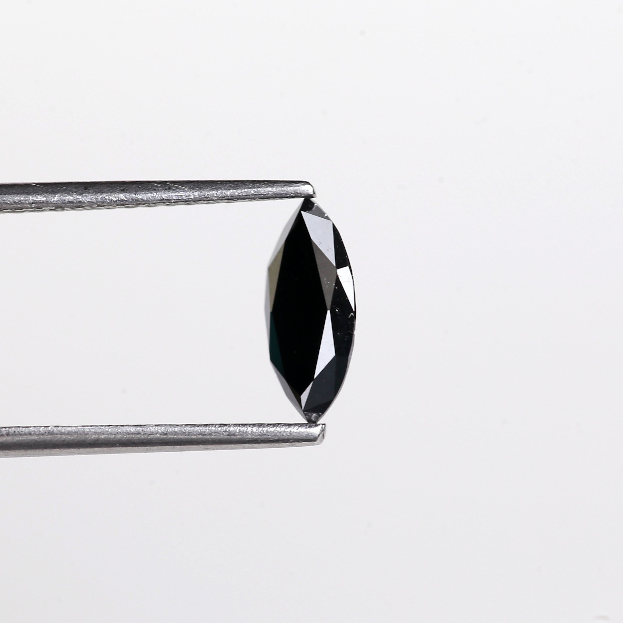 0.57 Carat Natural Marquise Cut Black Diamond For Engagement Ring
