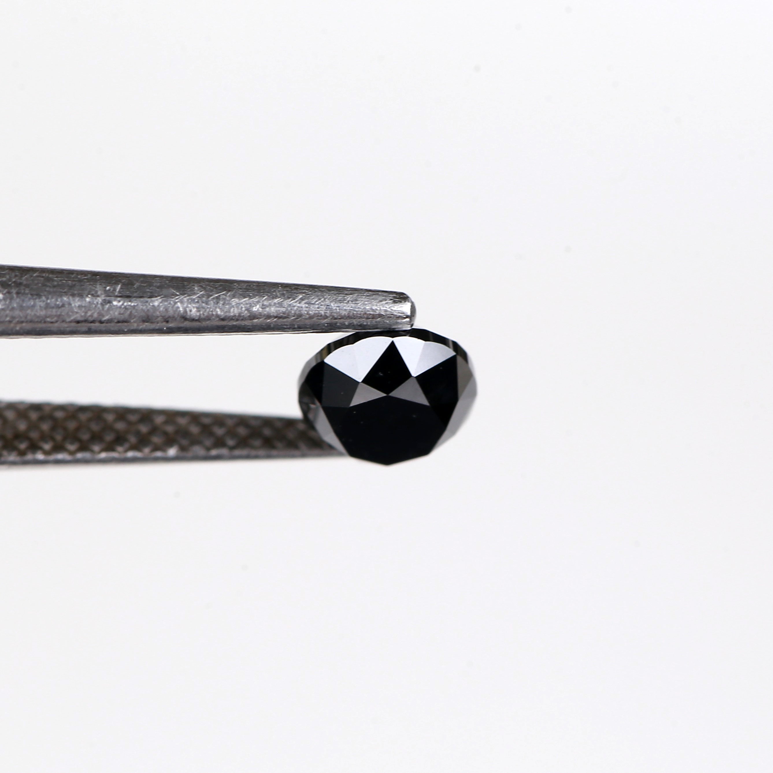 1.19 Carat Natural Round Cut Black Loose Diamond 5.8 MM