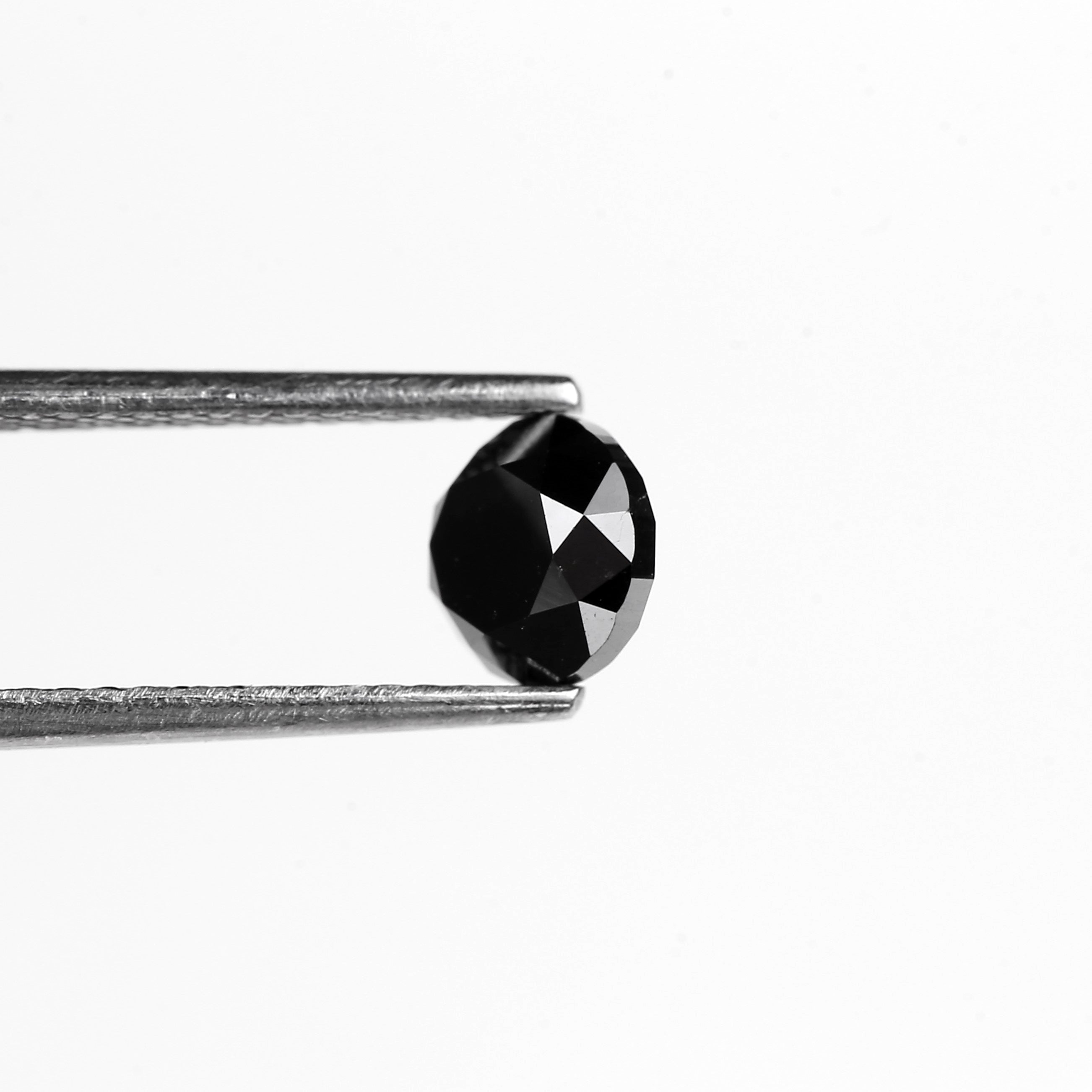 1.19 Carat Natural Round Cut Black Loose Diamond 5.8 MM