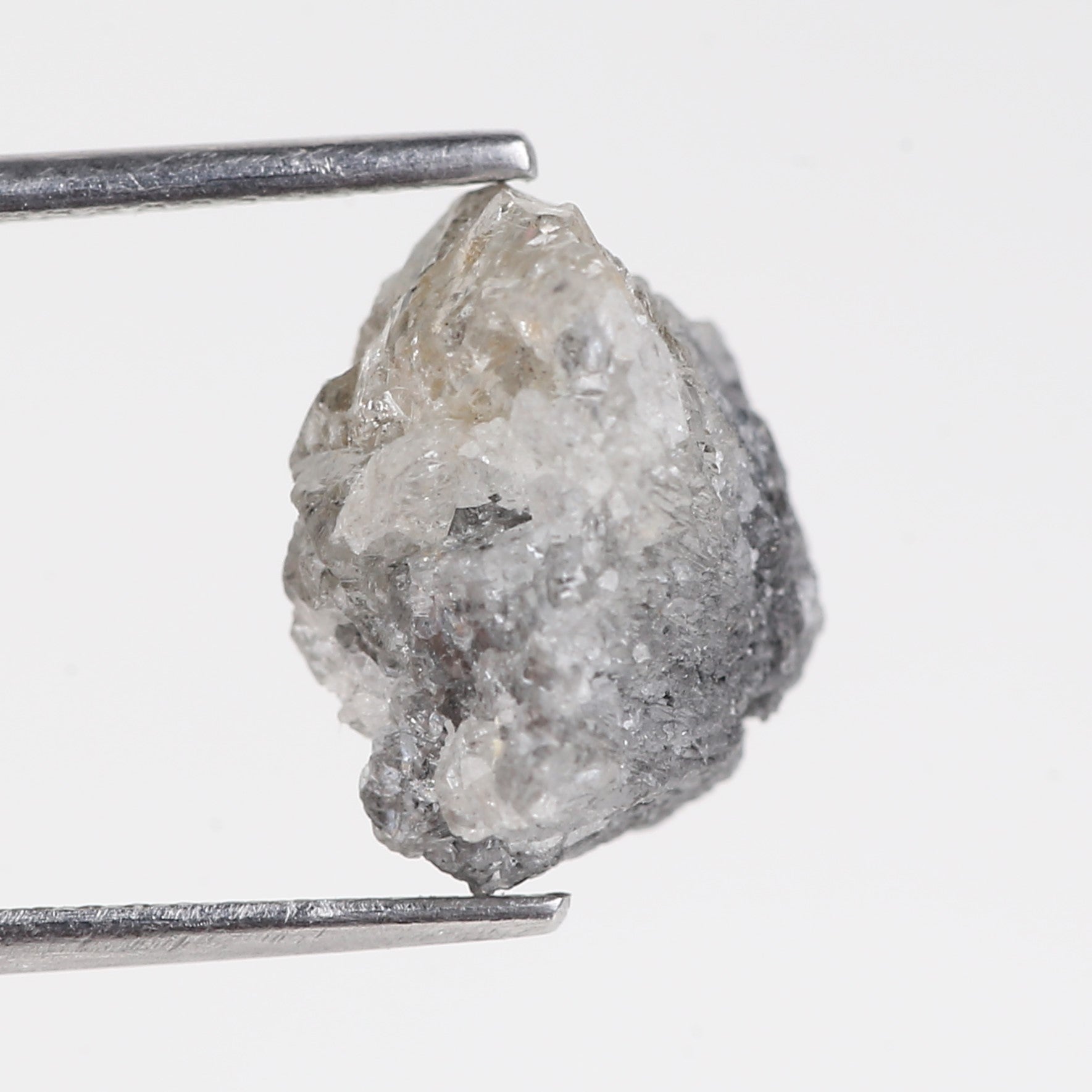 6.77 Carat Natural Rough Gray Diamond 11.99 MM