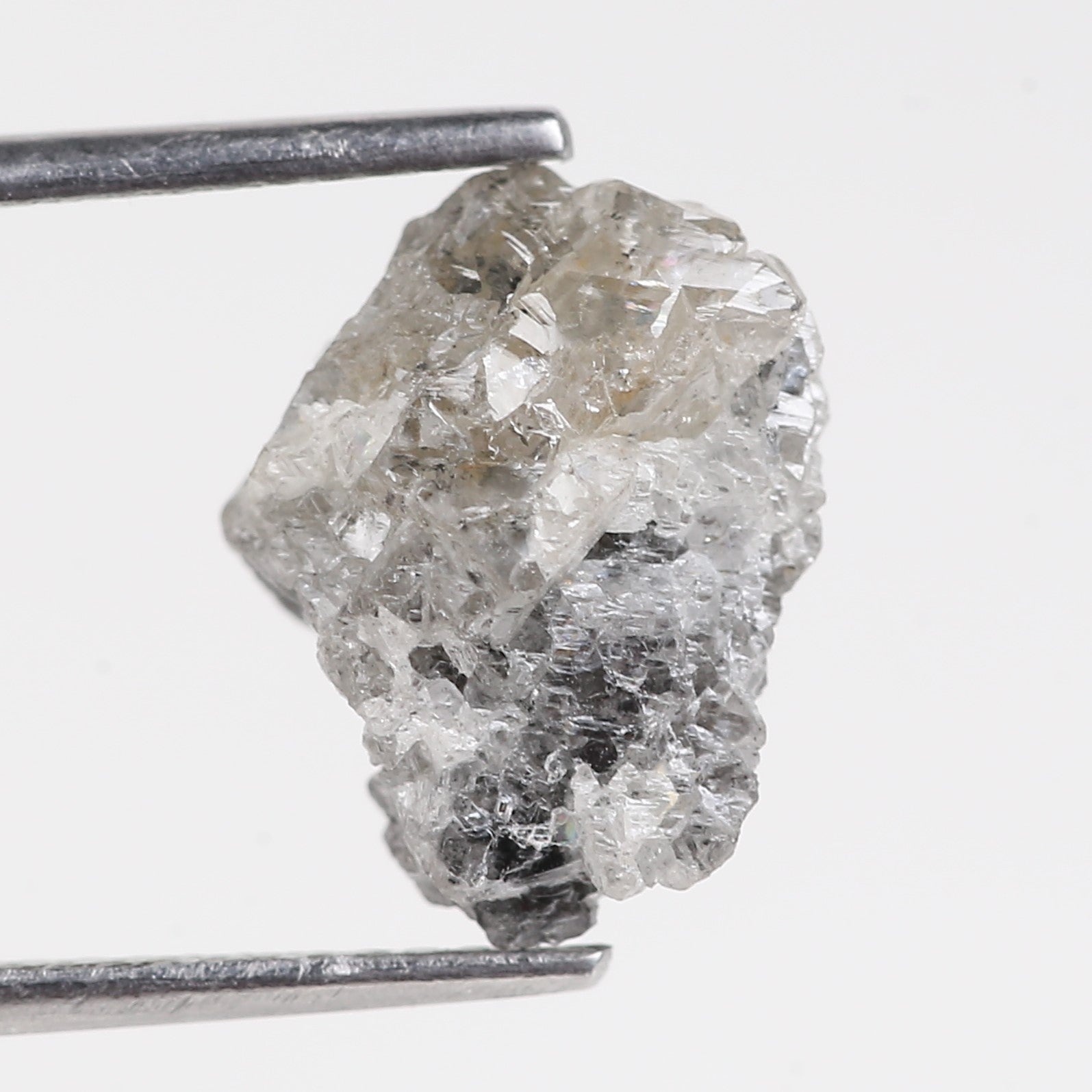 6.77 Carat Natural Rough Gray Diamond 11.99 MM
