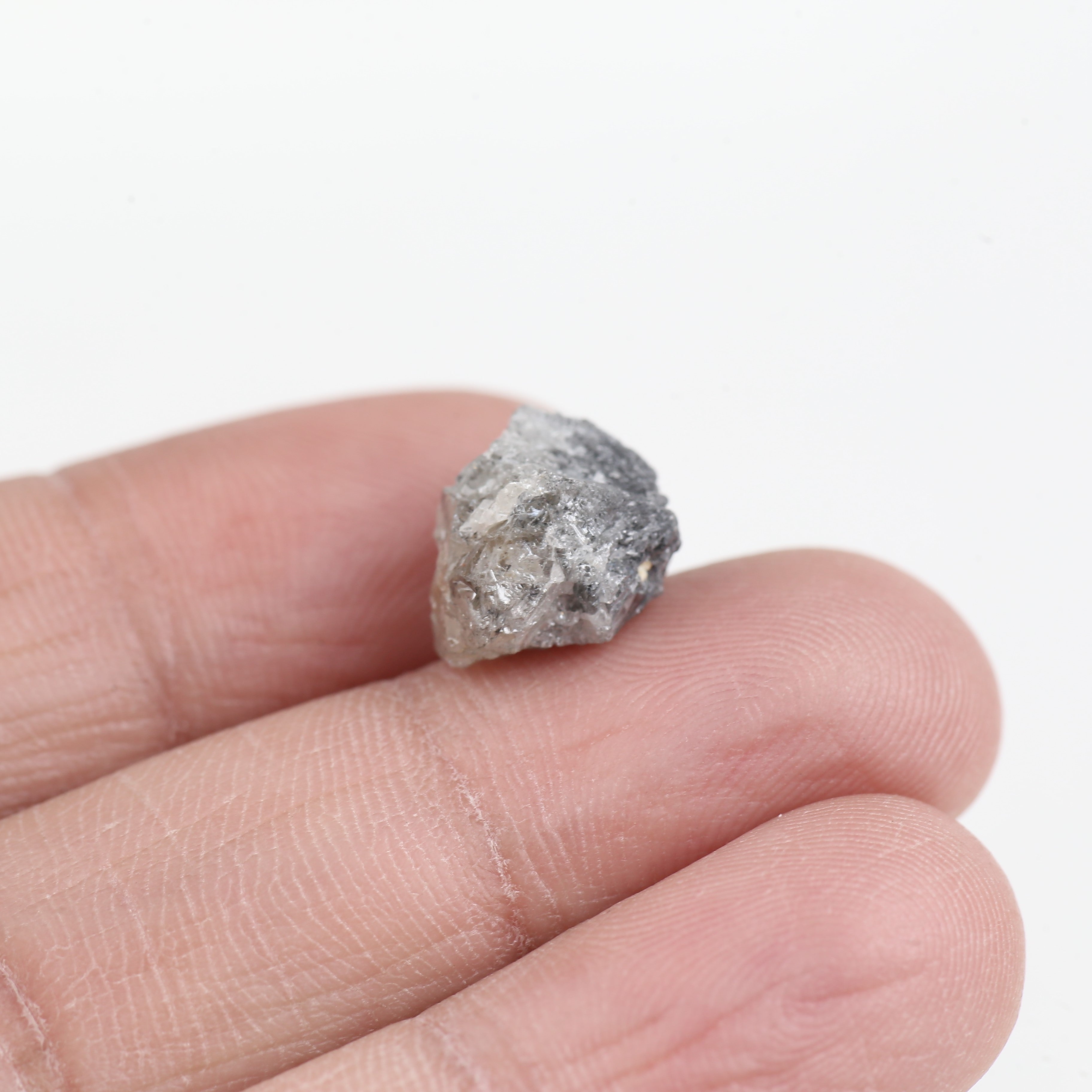 6.77 Carat Natural Rough Gray Diamond 11.99 MM