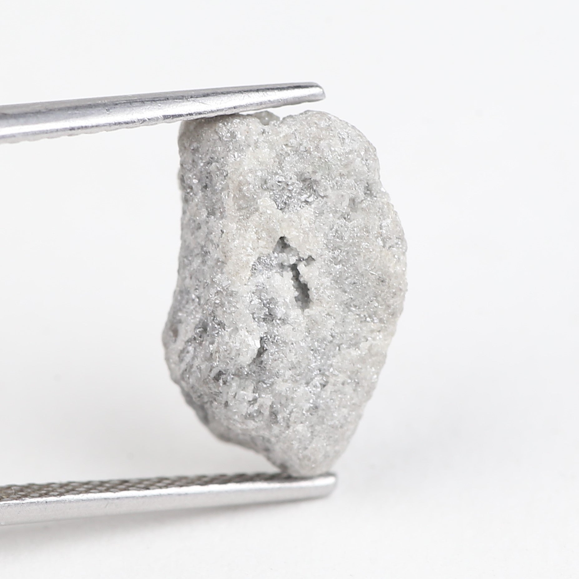 7.25 Carat Natural Raw Gray Diamond 14.72 MM