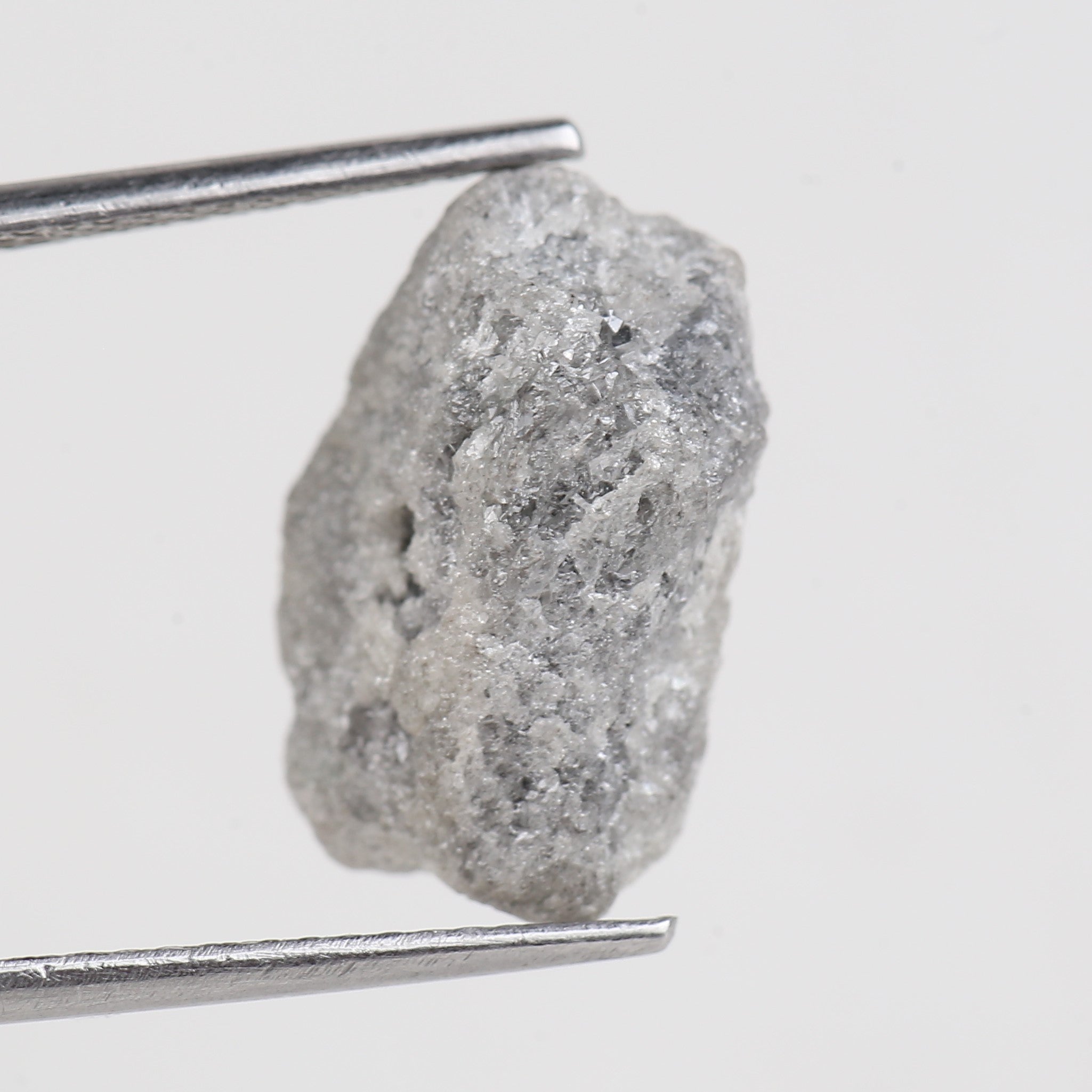 7.25 Carat Natural Raw Gray Diamond 14.72 MM