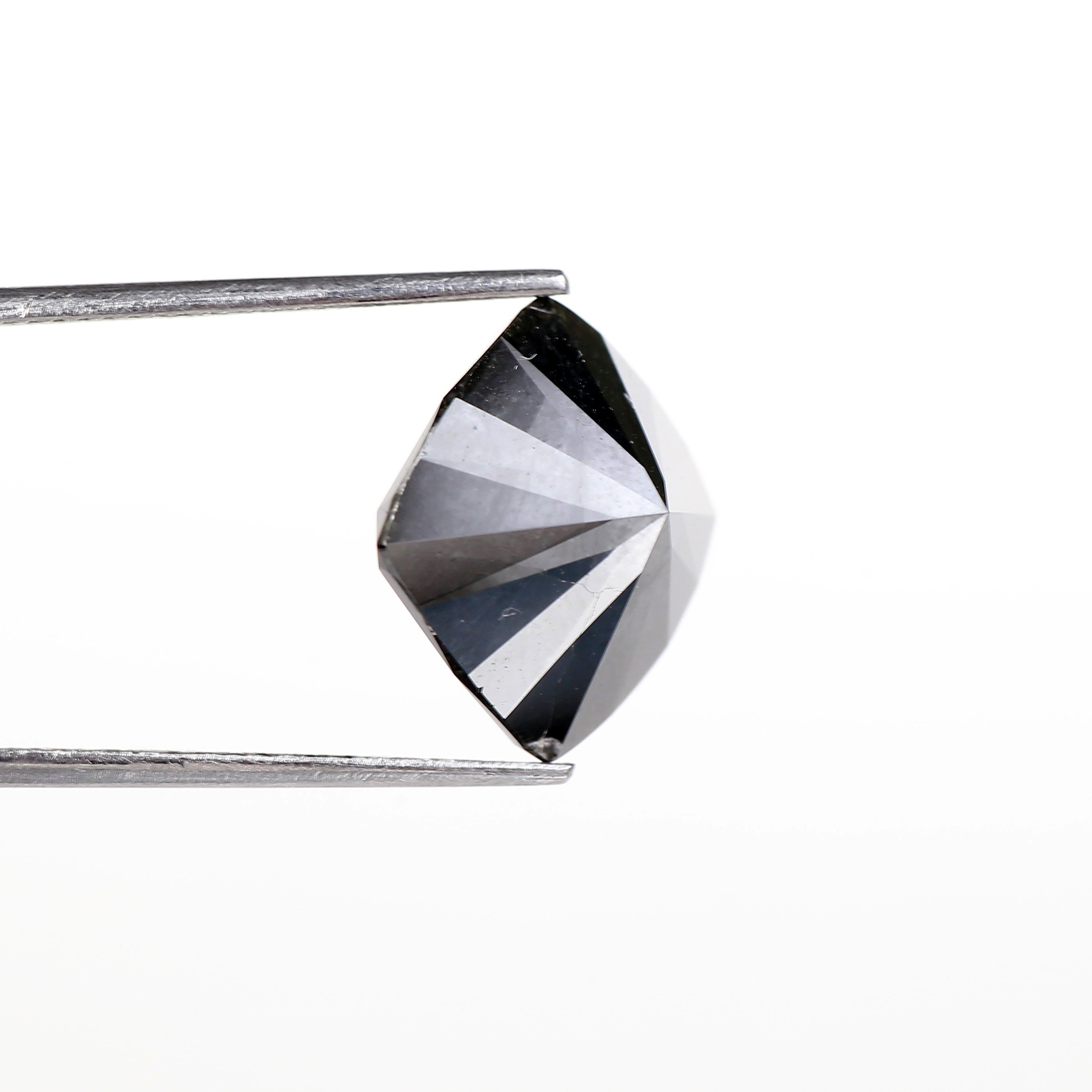 8 Carat Cushion Cut Black Diamond Natural Loose 12.40 MM