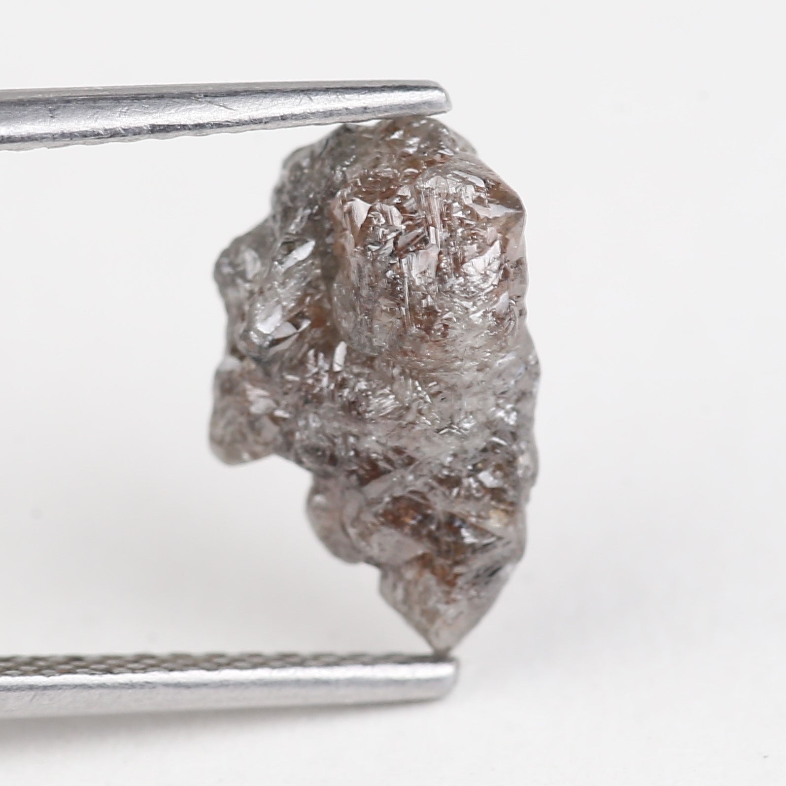 3.02 Carat Natural Uncut Raw Brown Diamond 12.25 MM