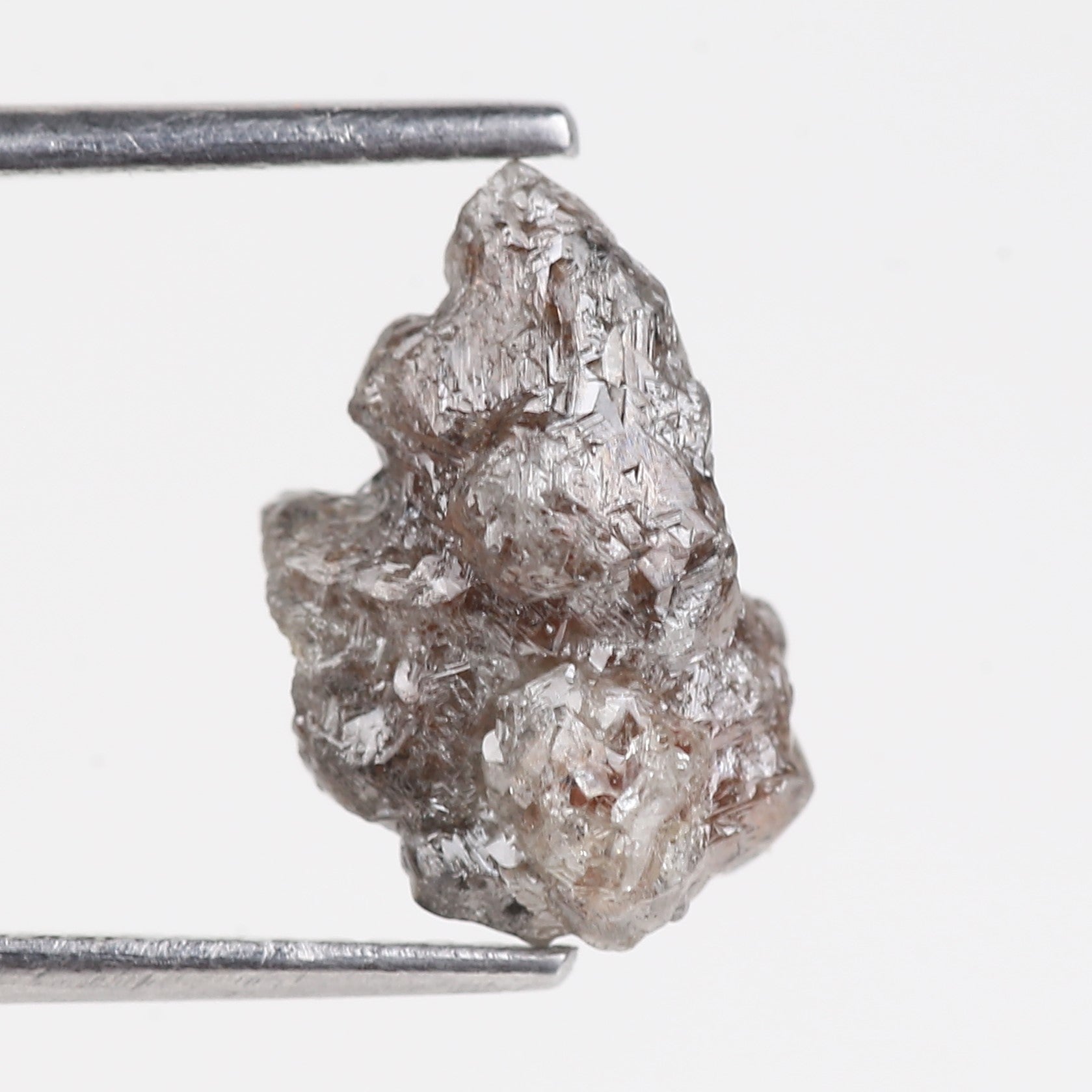 3.02 Carat Natural Uncut Raw Brown Diamond 12.25 MM