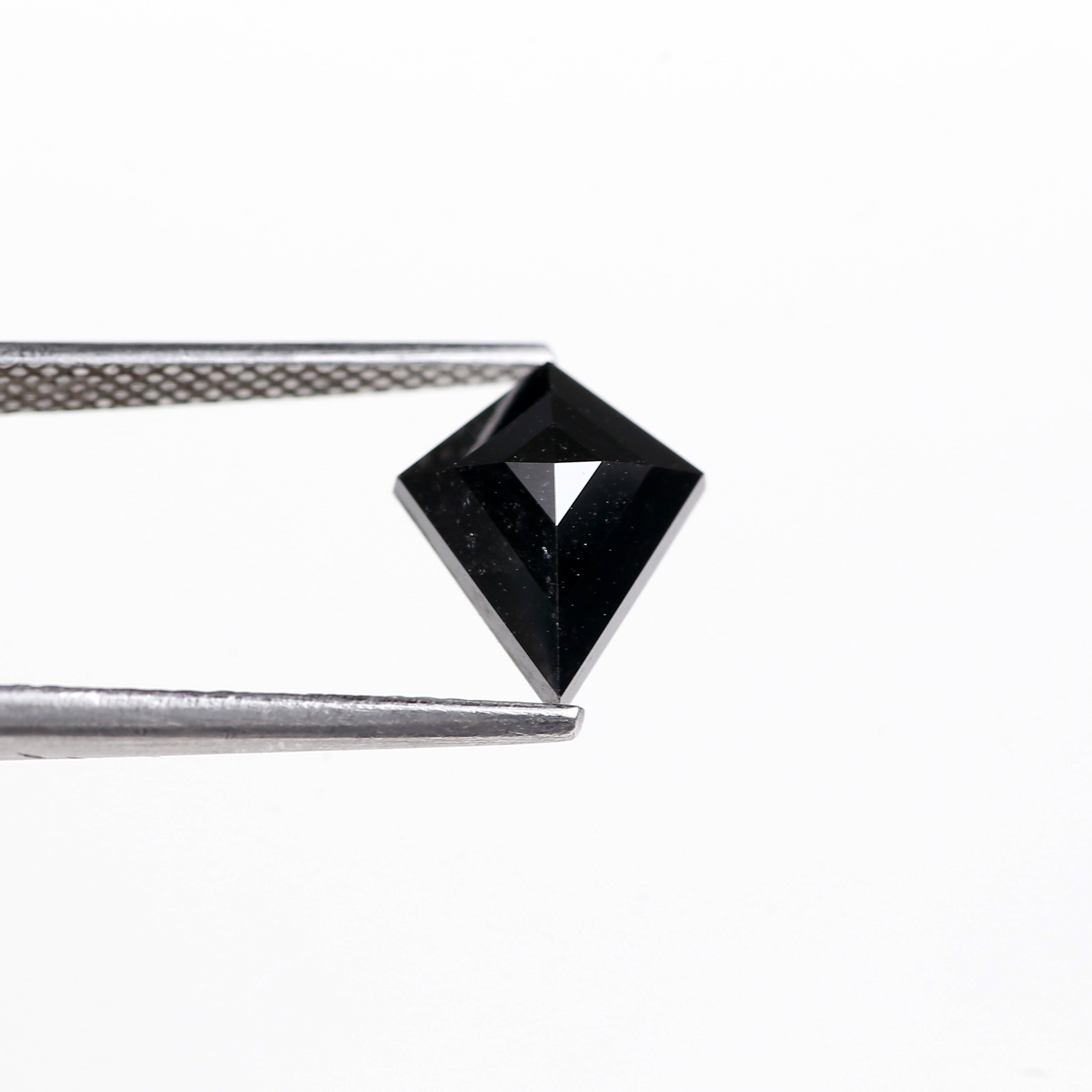 1.51 carat kite shaped natural black diamond for engagement ring