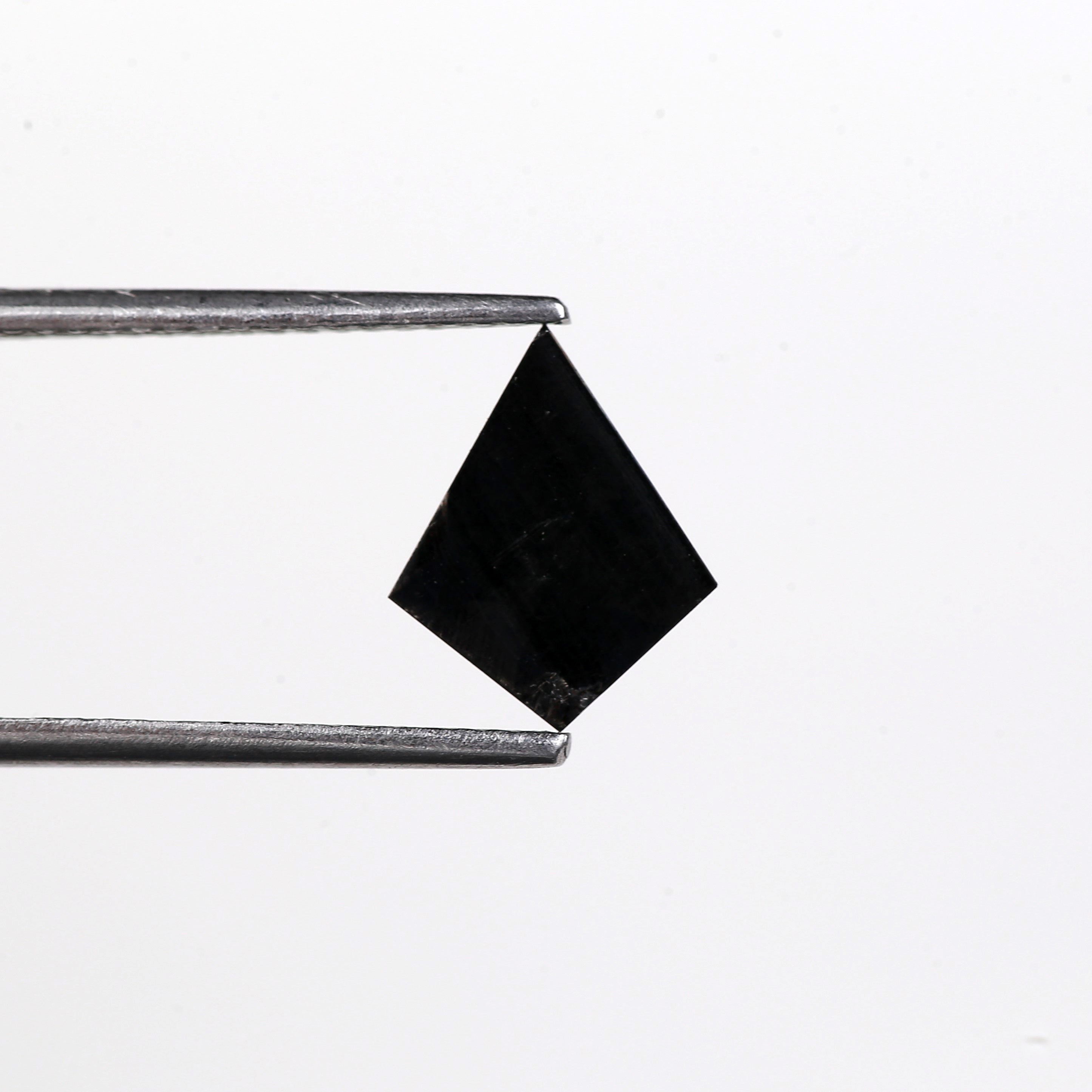 1.51 carat kite shaped natural black diamond for engagement ring