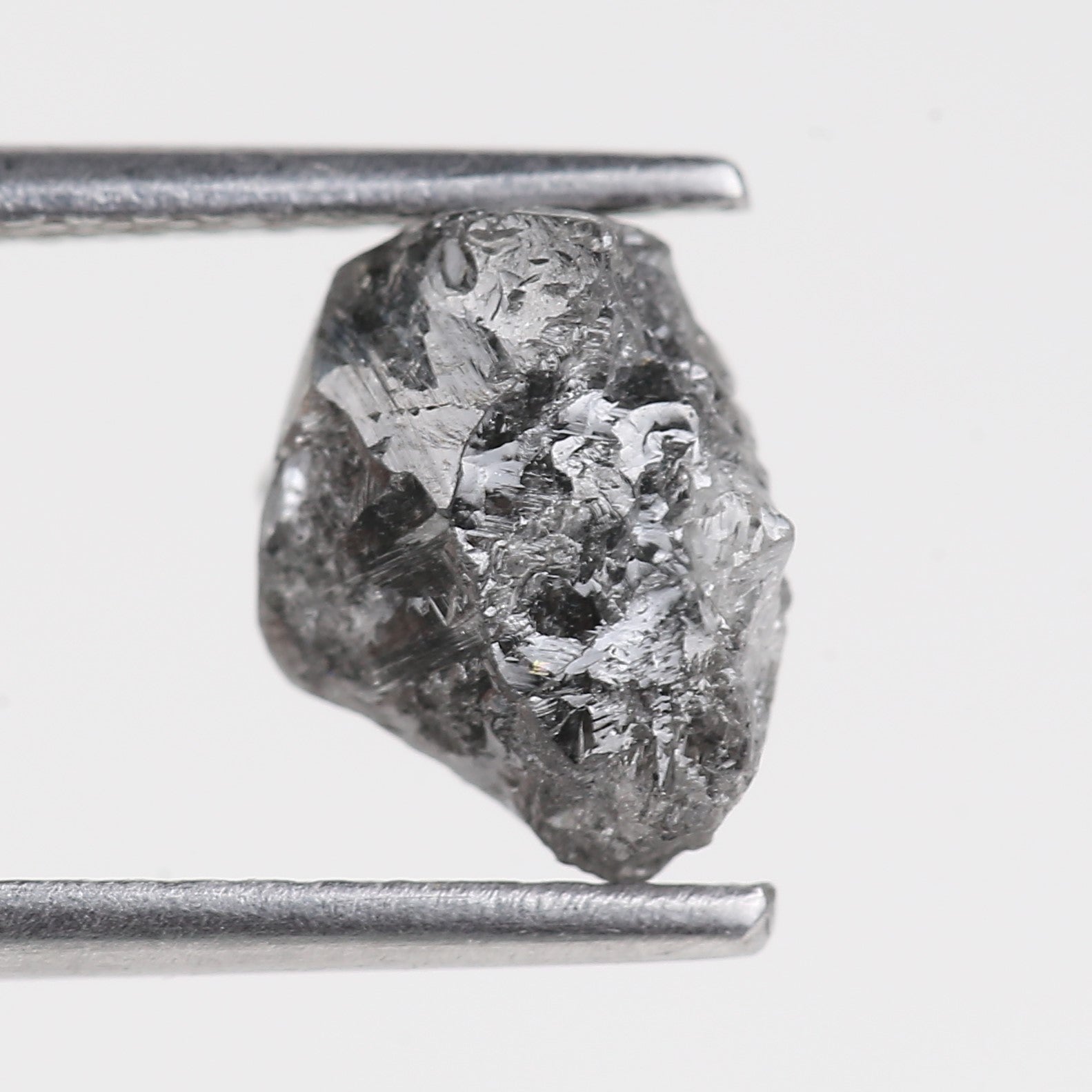 2.45 Carat Natural Rough Black Diamond 8.57 MM