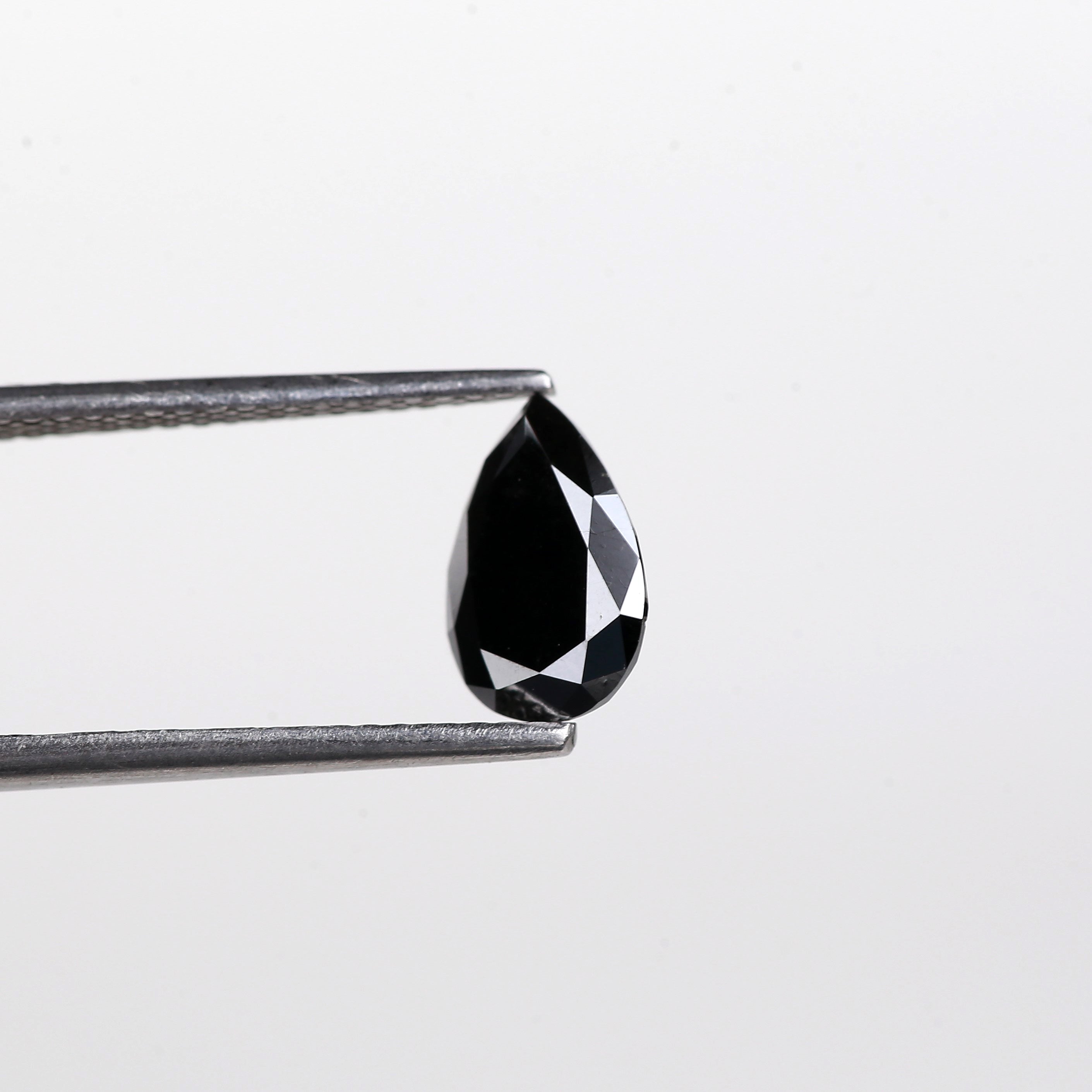 Natural 1 Ct Pear Black Diamond 8.8 MM