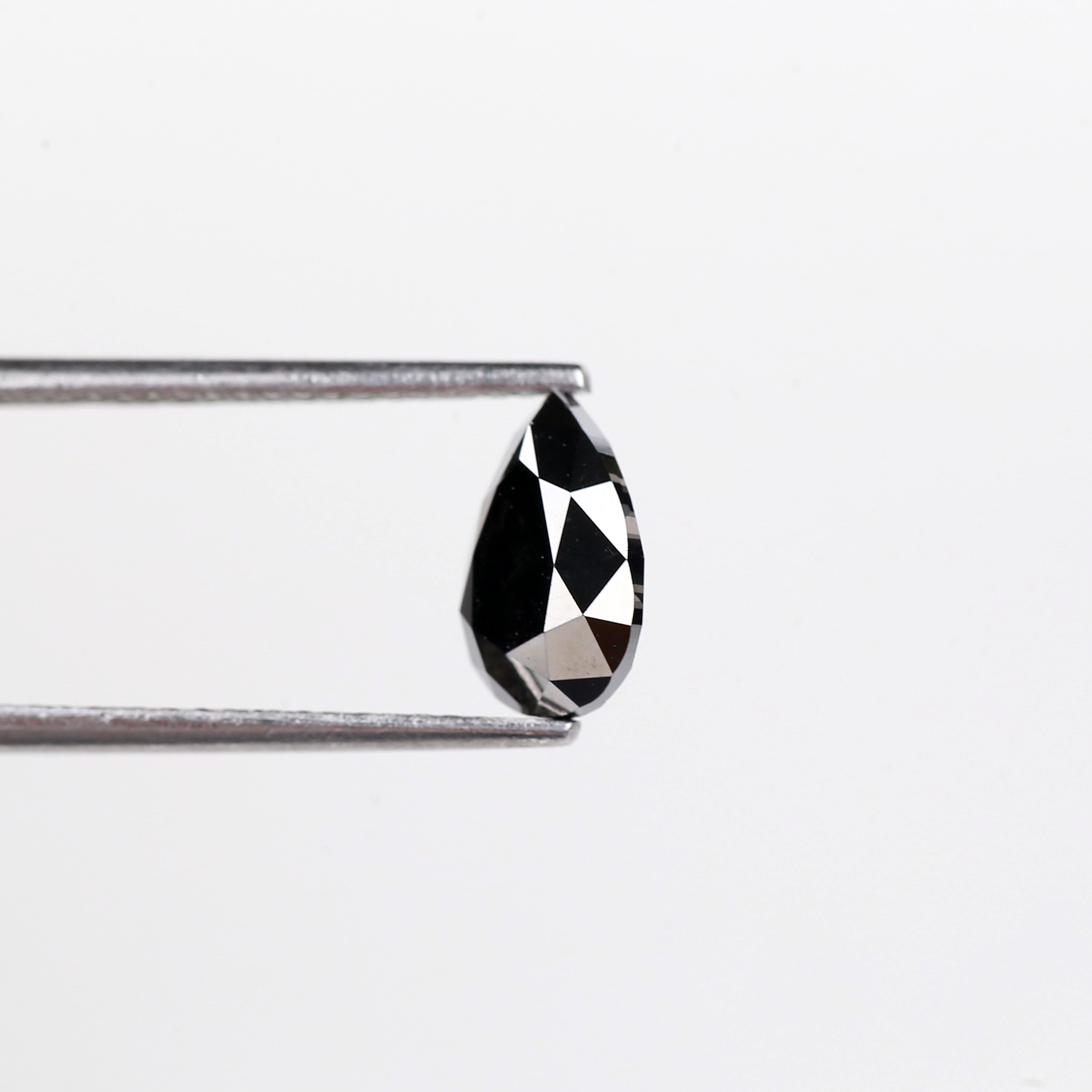 1.72 Carat Pear Cut Fancy Black Natural Loose Diamond 8.8 MM