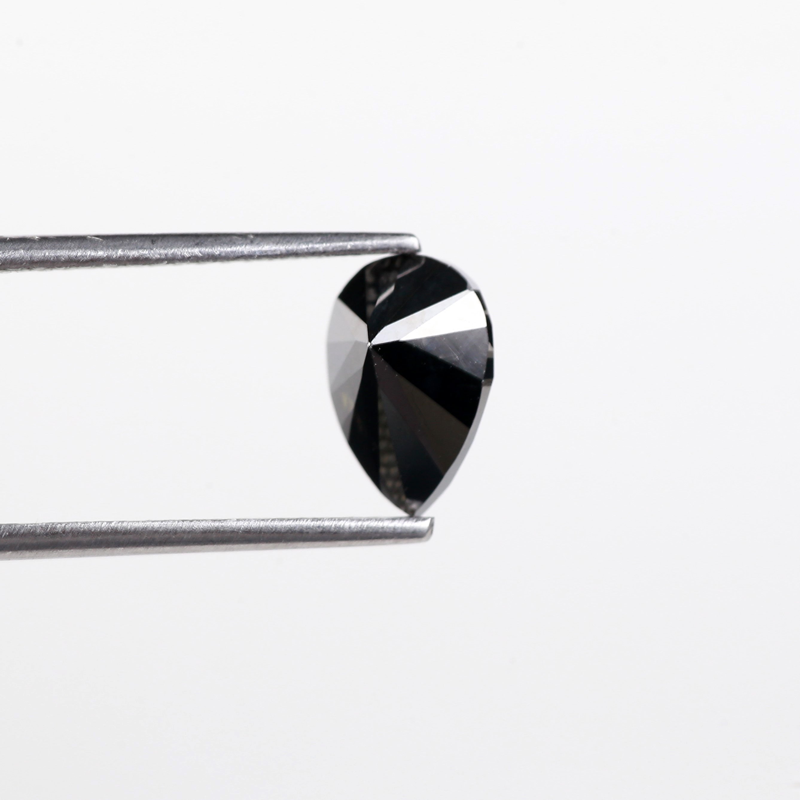 1.72 Carat Pear Cut Fancy Black Natural Loose Diamond 8.8 MM