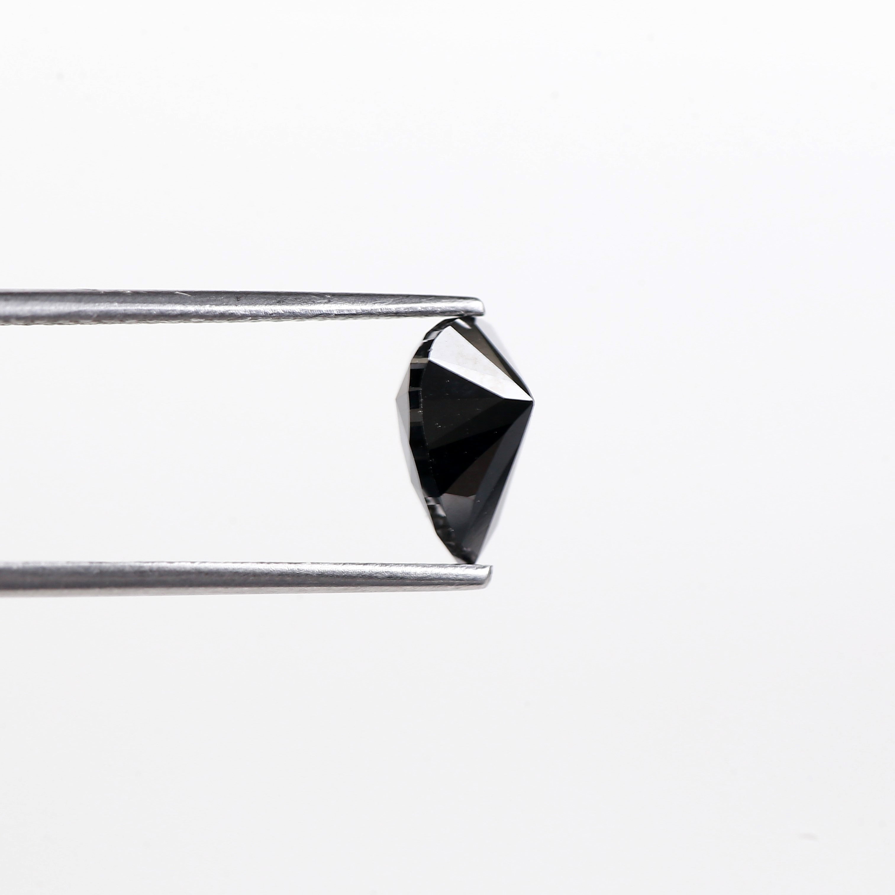 1.72 Carat Pear Cut Fancy Black Natural Loose Diamond 8.8 MM