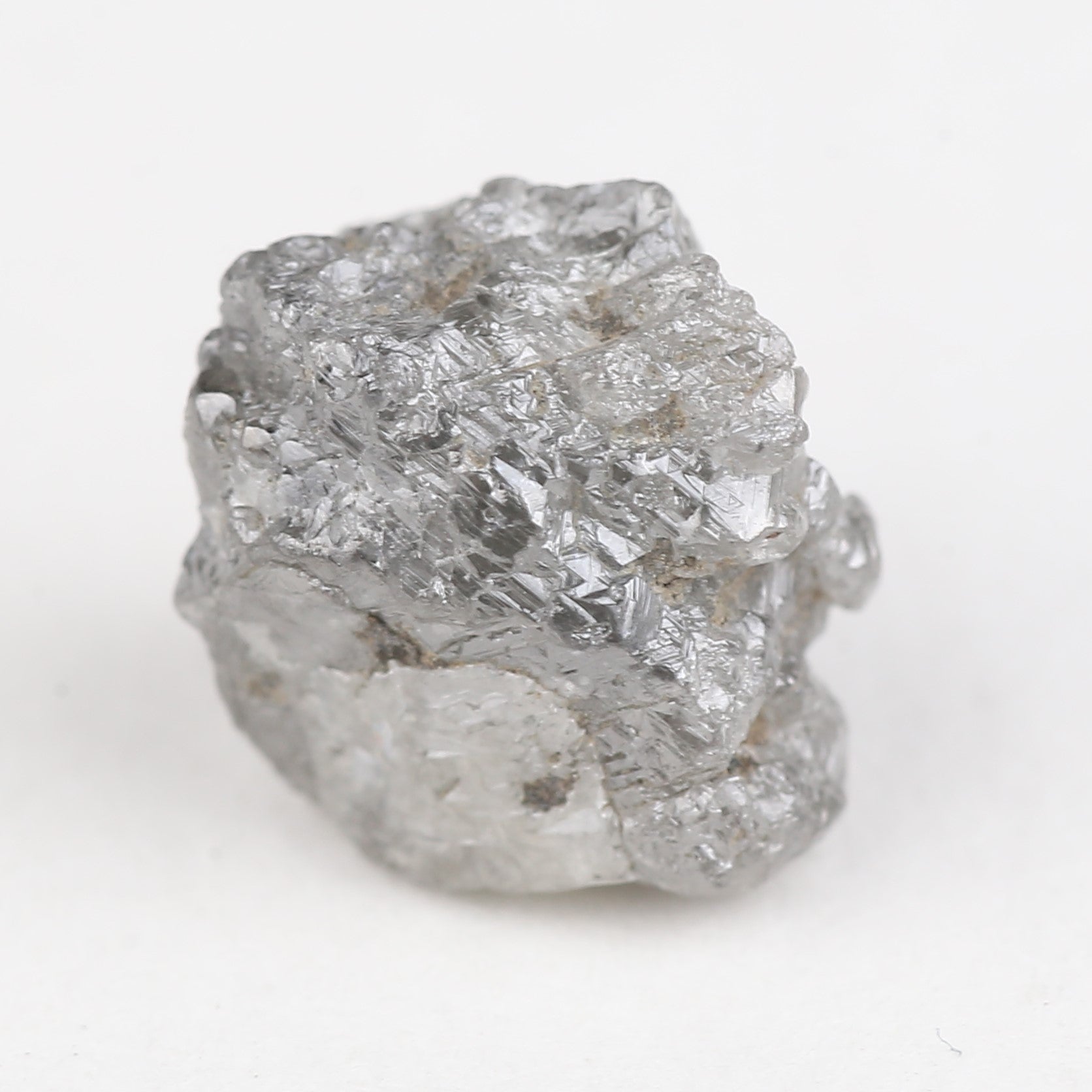 9.19 Carat Natural Gray Crystal Rough Diamond 13.54 MM