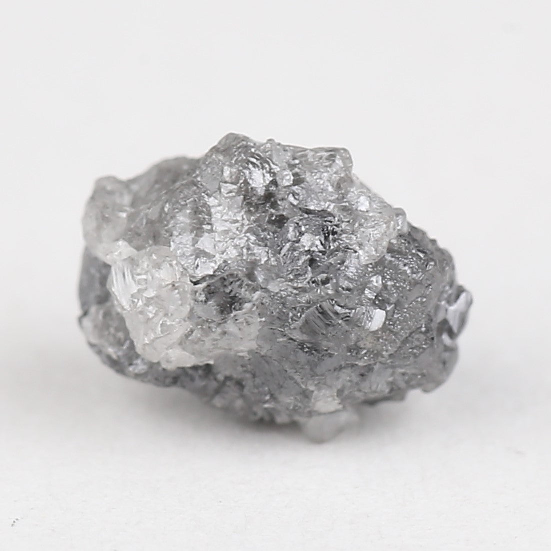 2.98 Carat Natural Gray Black Rough Diamond 9.22 MM