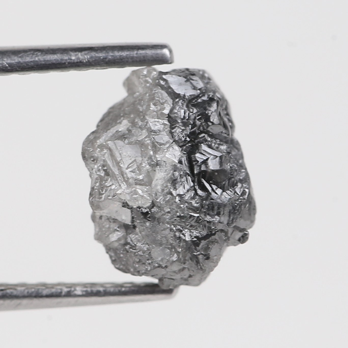 2.98 Carat Natural Gray Black Rough Diamond 9.22 MM
