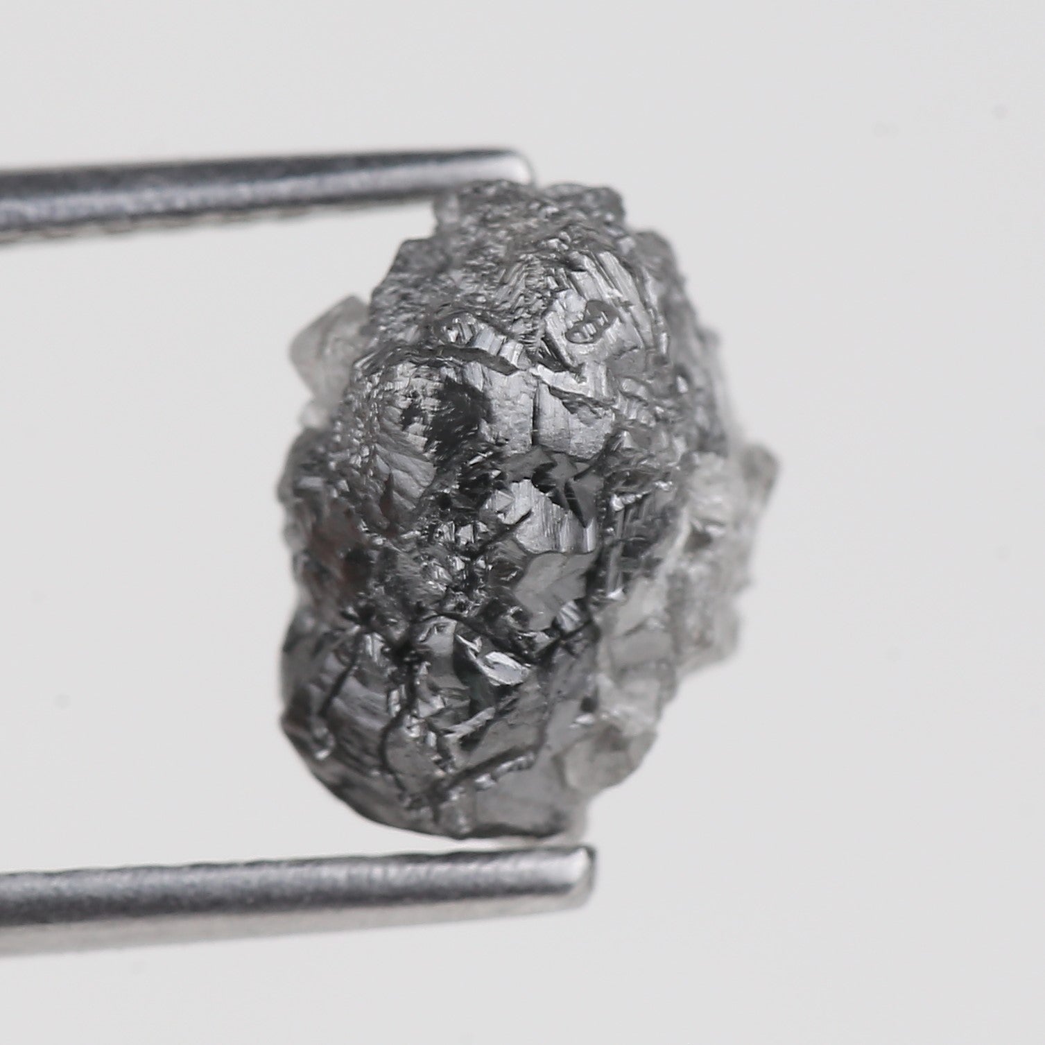 2.98 Carat Natural Gray Black Rough Diamond 9.22 MM