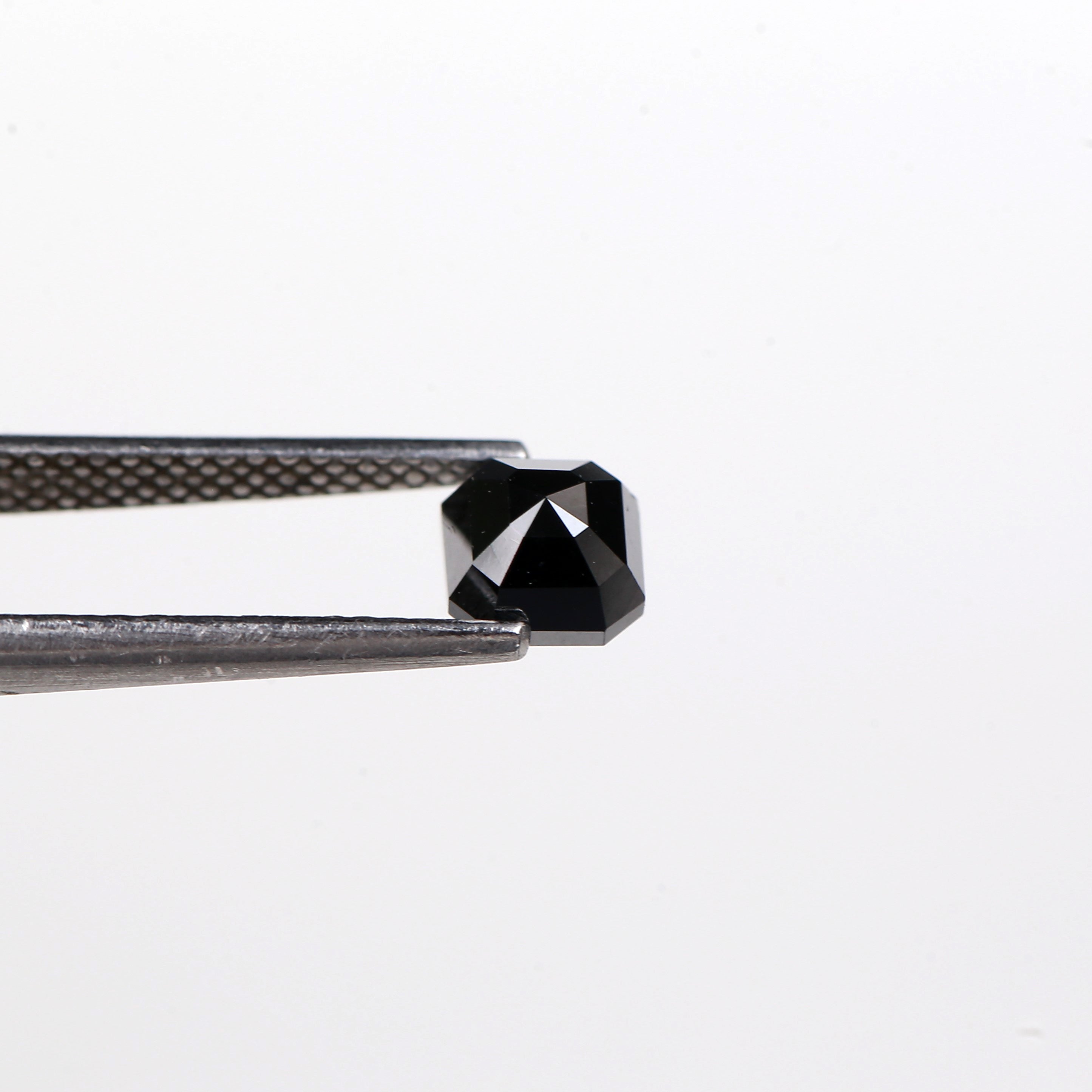 Natural Earth Mine Gorgeous 1 Ct Asscher Black Diamond 6 MM