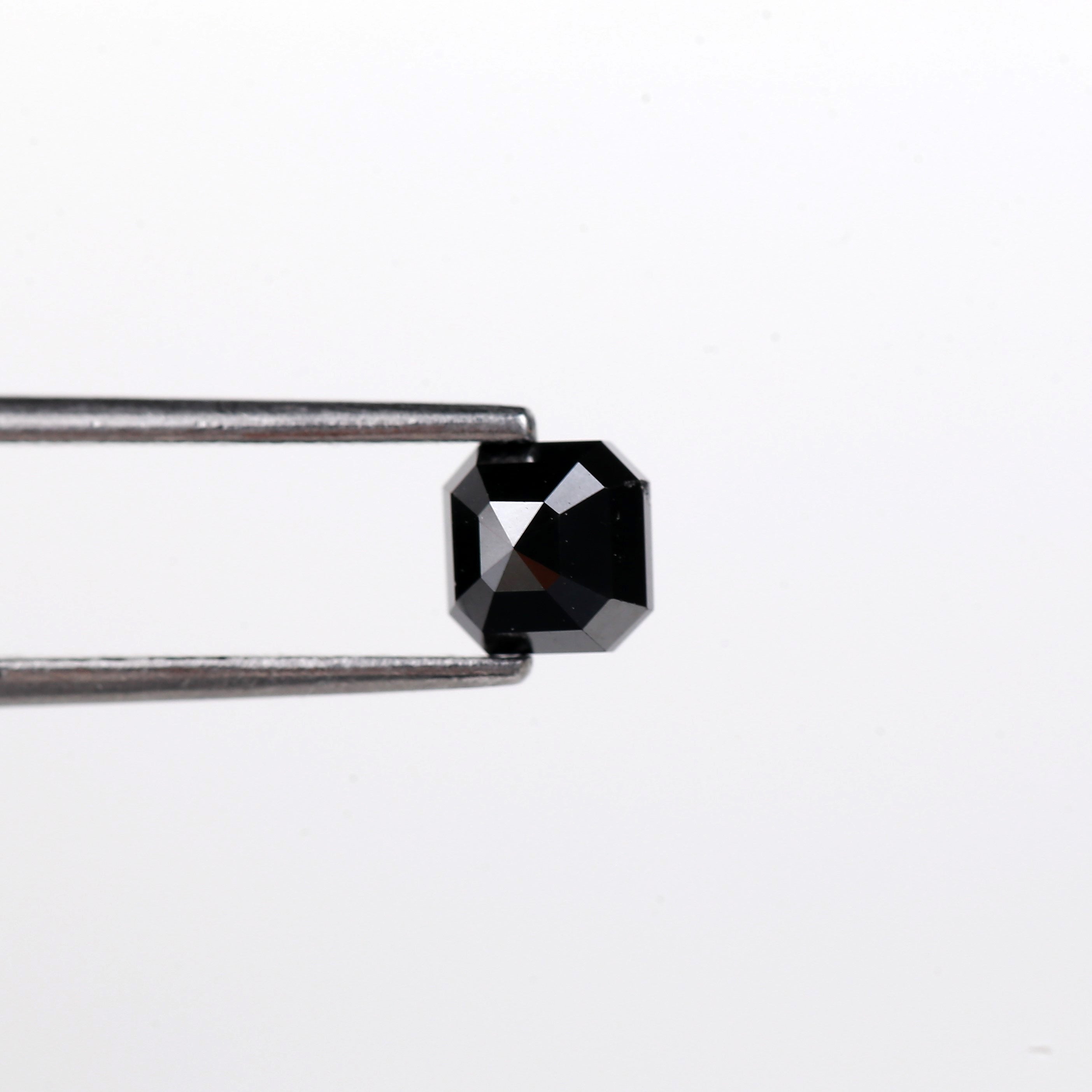 Natural Earth Mine Gorgeous 1 Ct Asscher Black Diamond 6 MM