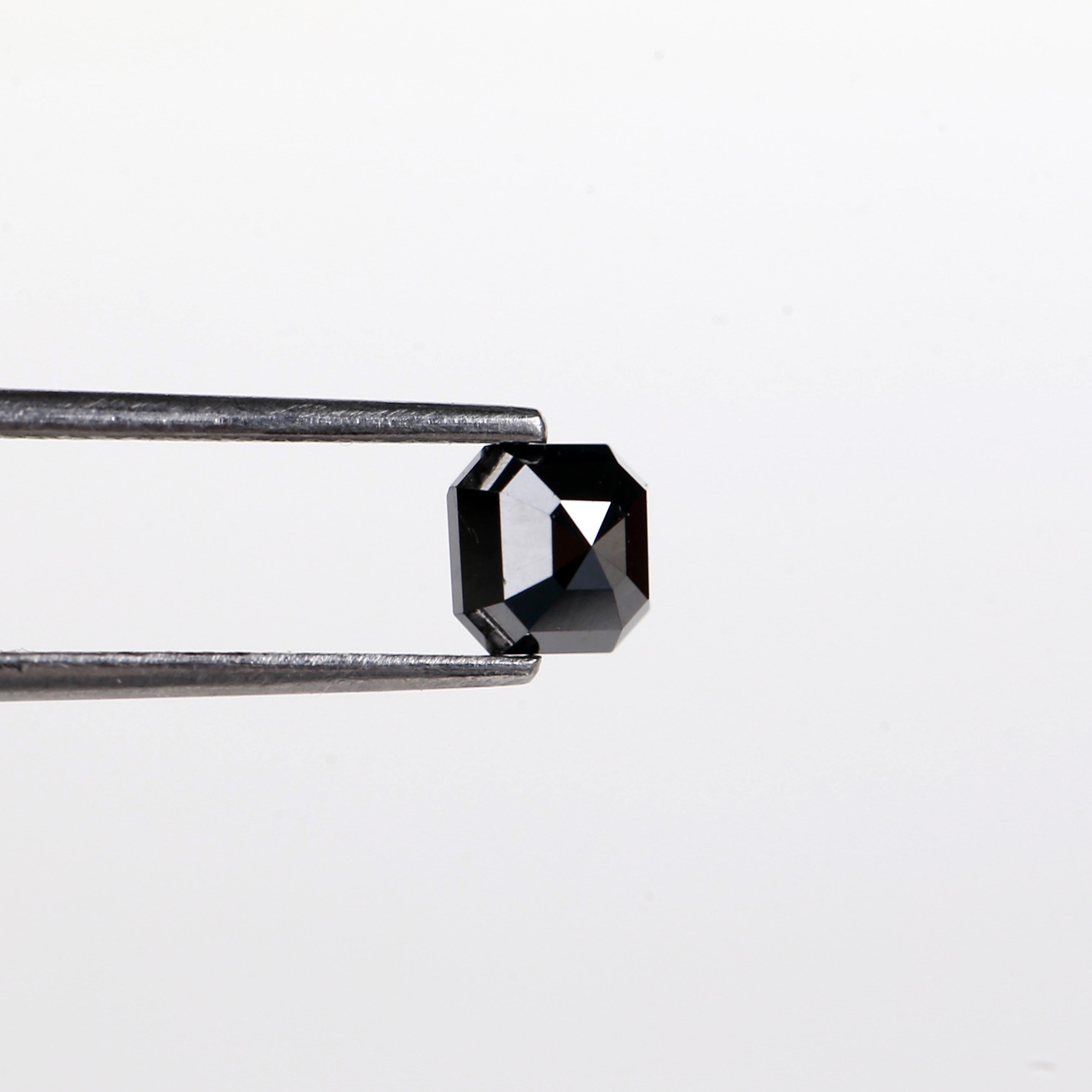 Natural Earth Mine Gorgeous 1 Ct Asscher Black Diamond 6 MM