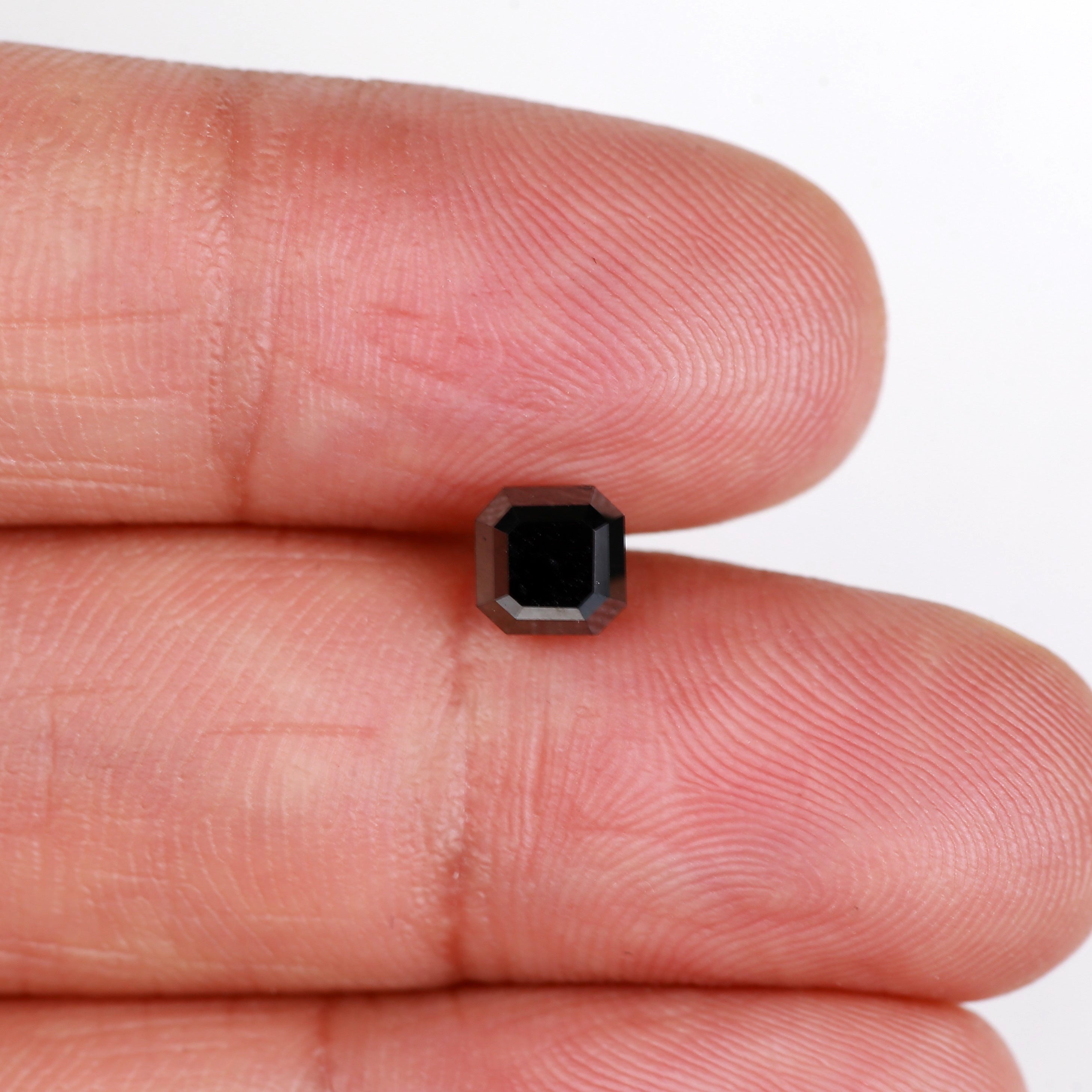 Natural Earth Mine Gorgeous 1 Ct Asscher Black Diamond 6 MM